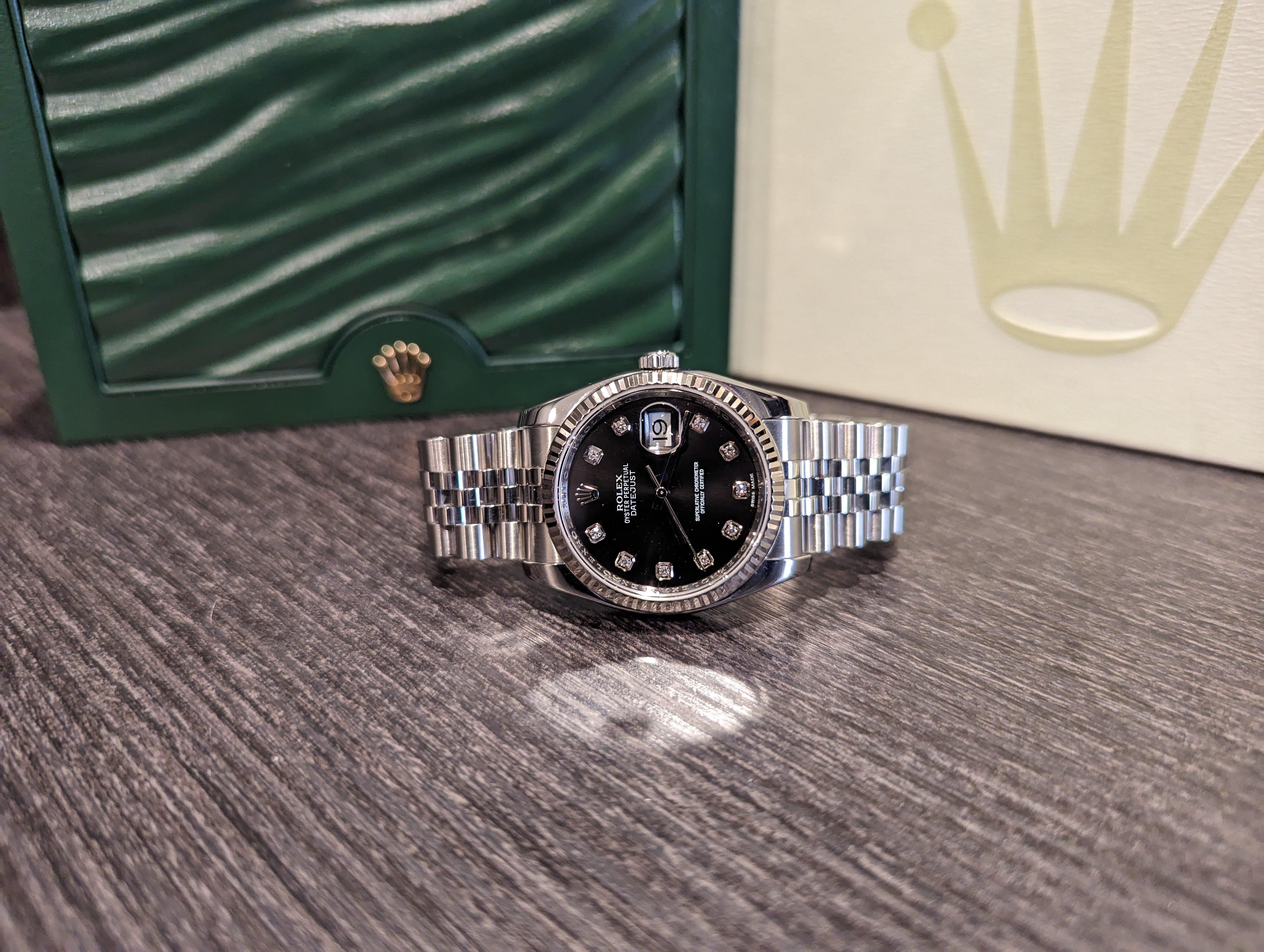 Rolex Datejust 36 Diamond Dial Full Set - Watch Them Tick