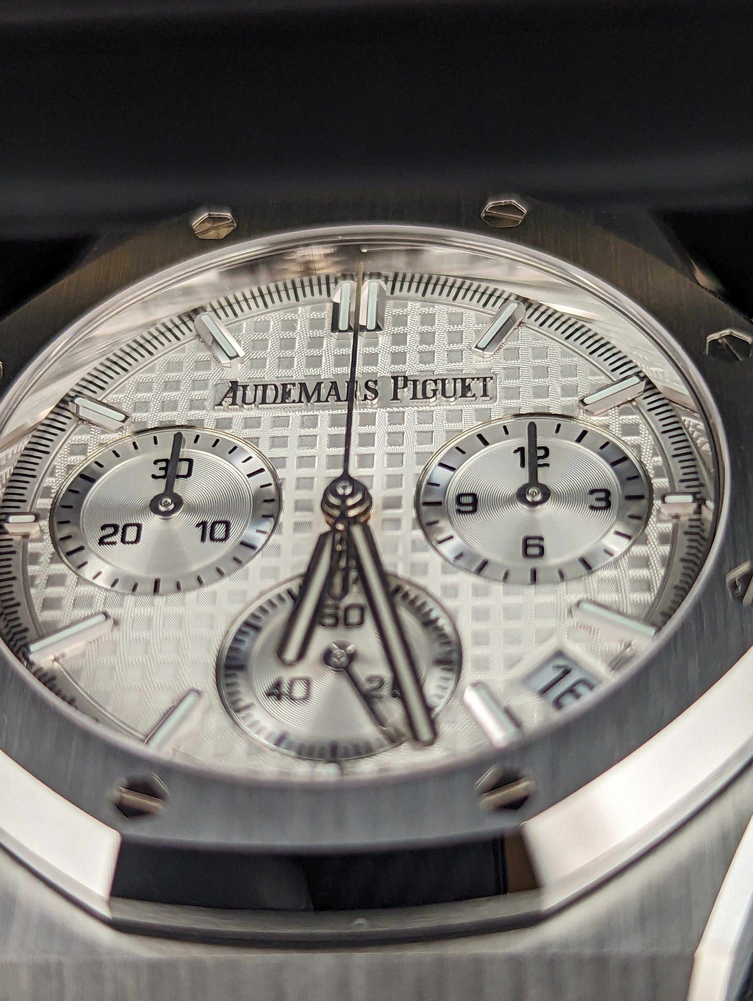 Audemars Piguet Royal Oak Chronograph 26240ST White Dial - Watch Them Tick