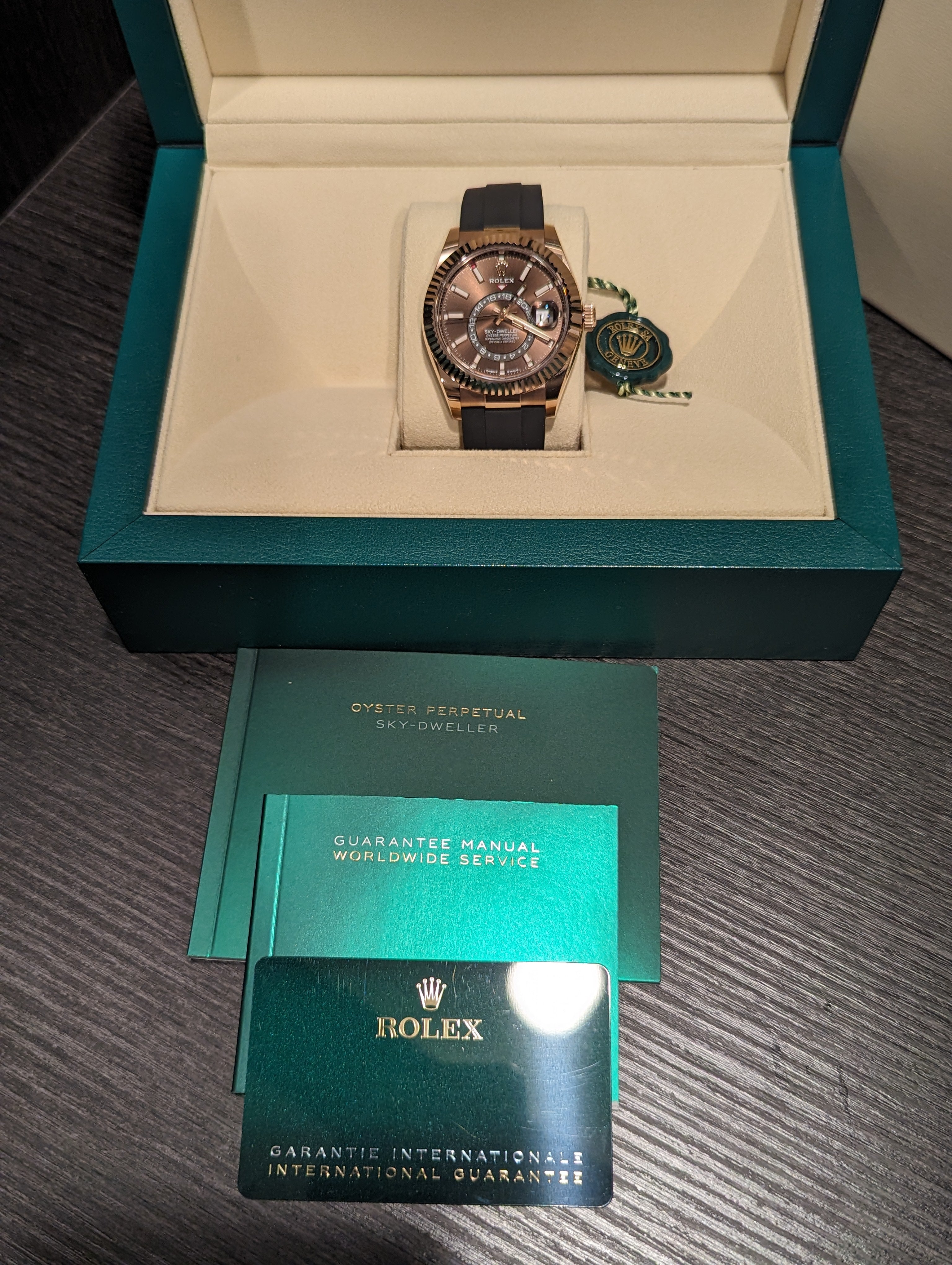 Rolex Sky-Dweller Rose gold Chocolate Dial