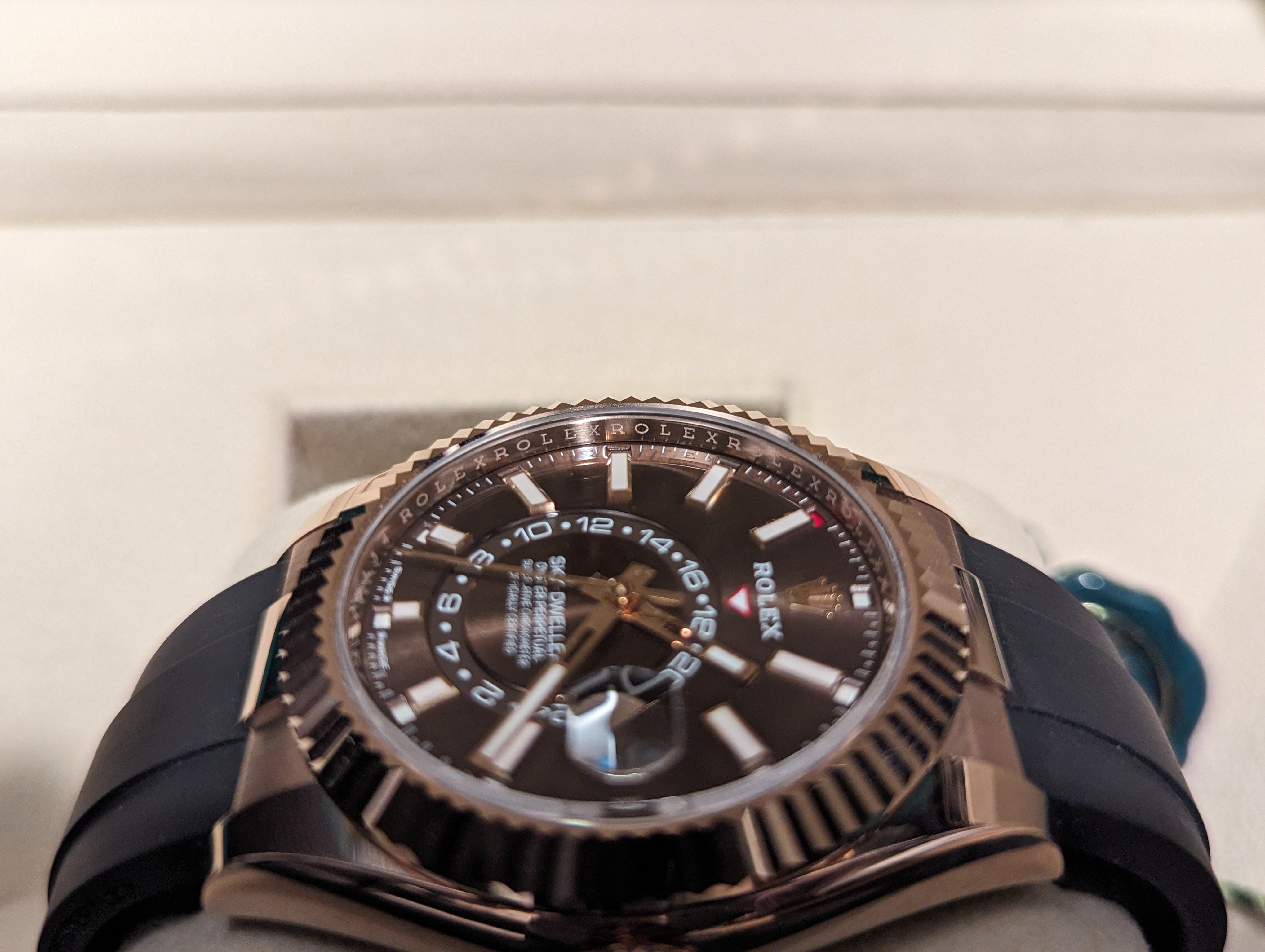 Rolex Sky-Dweller Rose gold Chocolate Dial