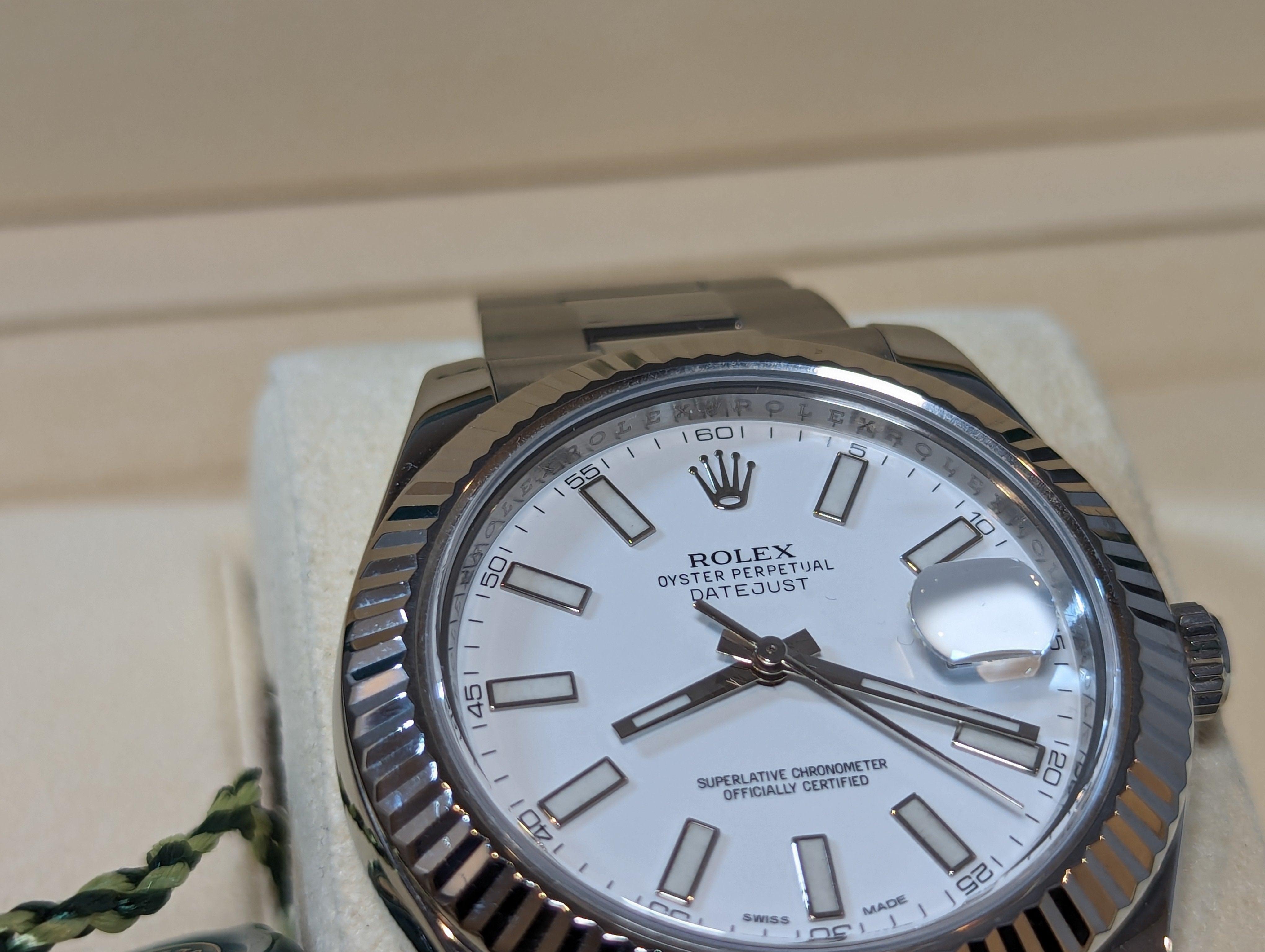Rolex Datejust II White Stick Dial Full Set