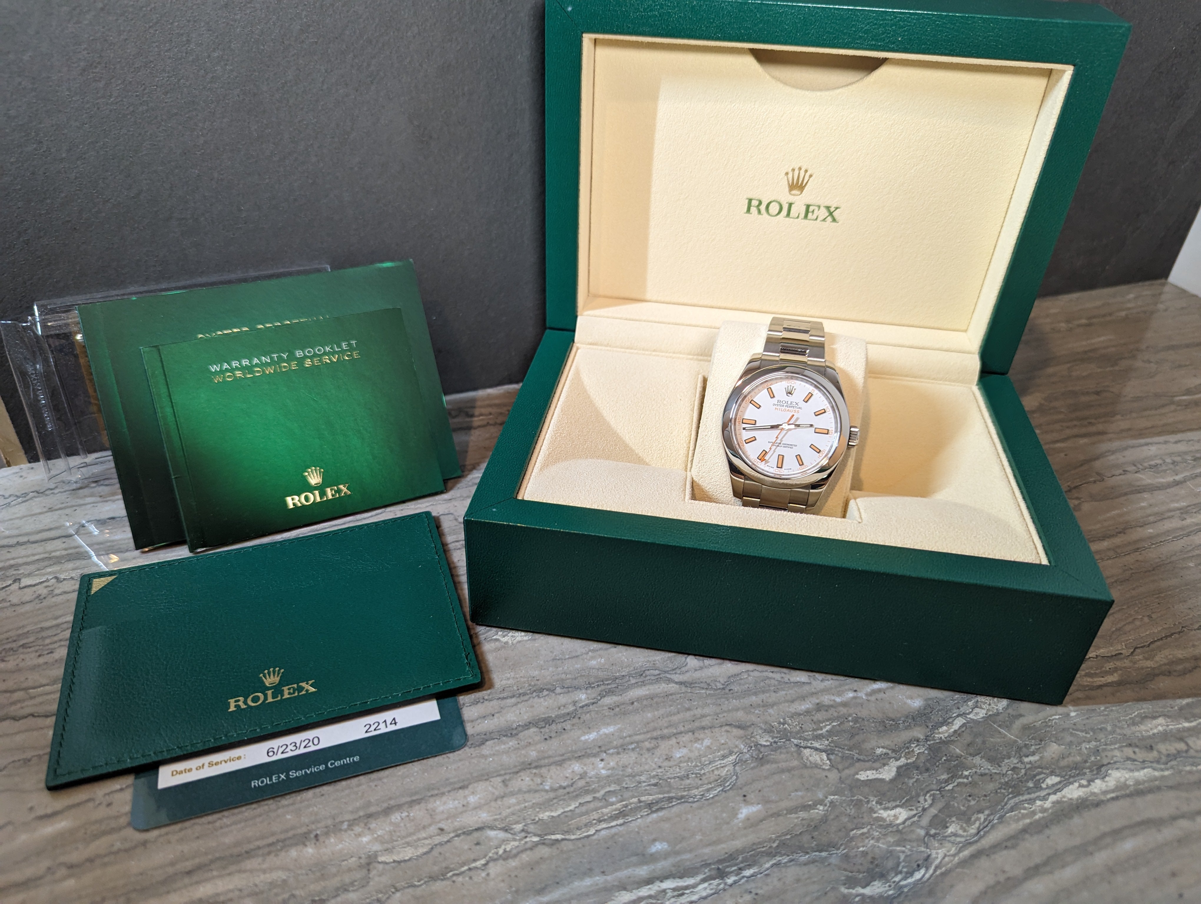 Rolex Milgauss White Dial Full Set