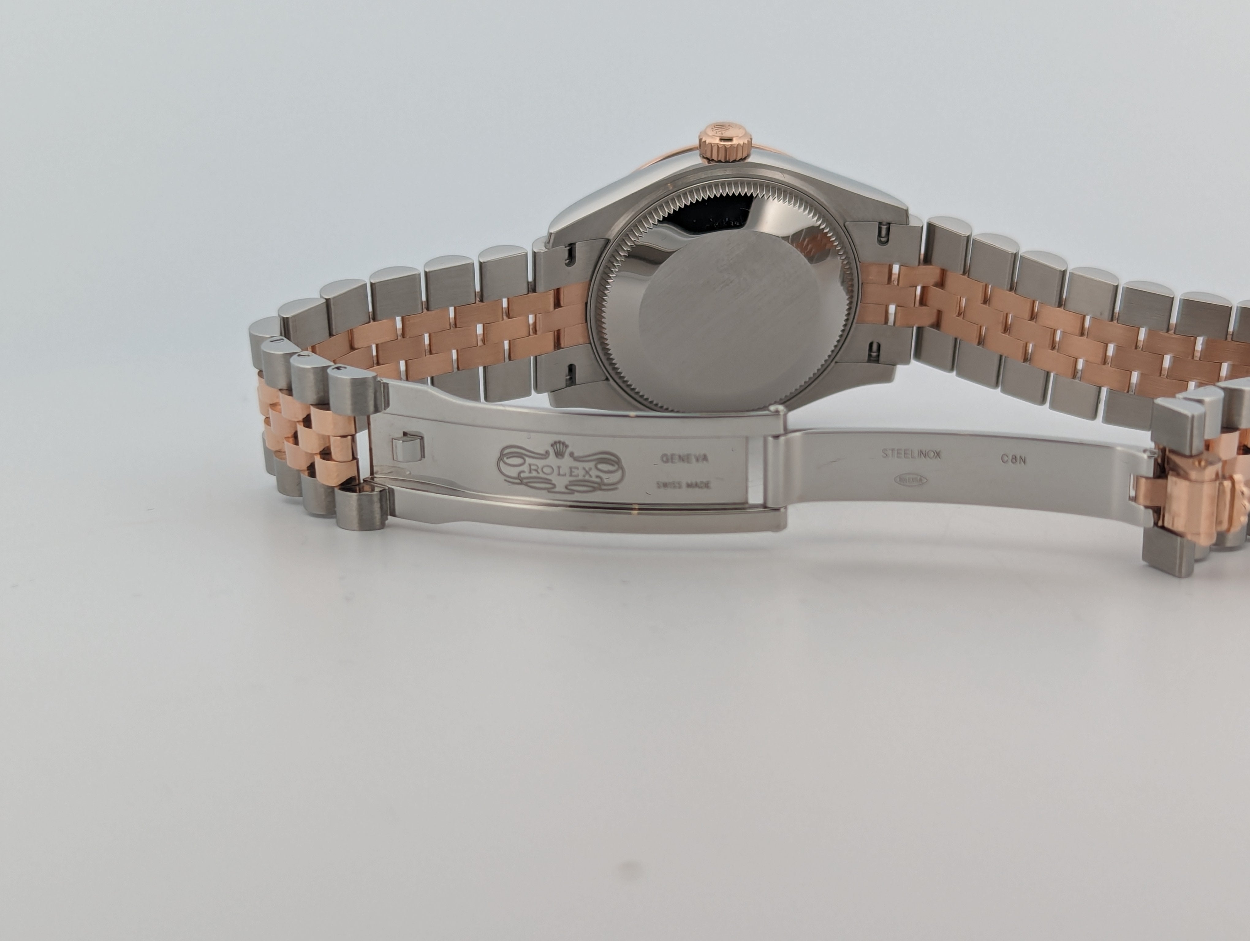 Rolex Datejust 31 Rose Gold TT Chocolate Dial Diamonds