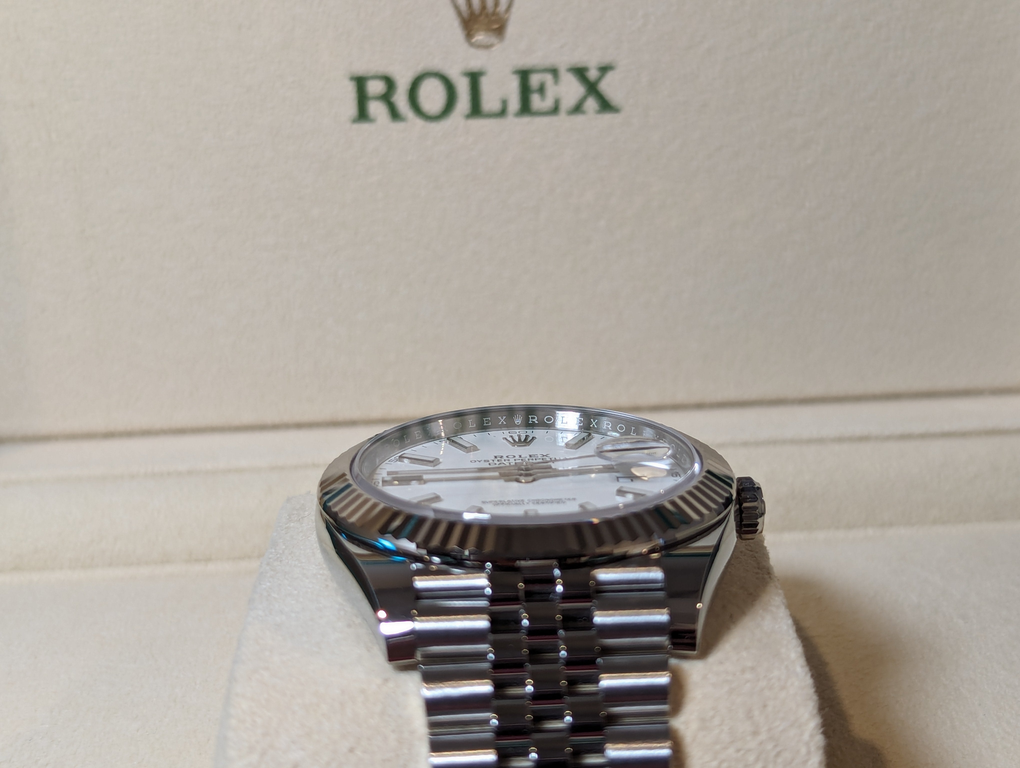 Rolex Datejust 41 White Stick Dial Unworn Jubilee