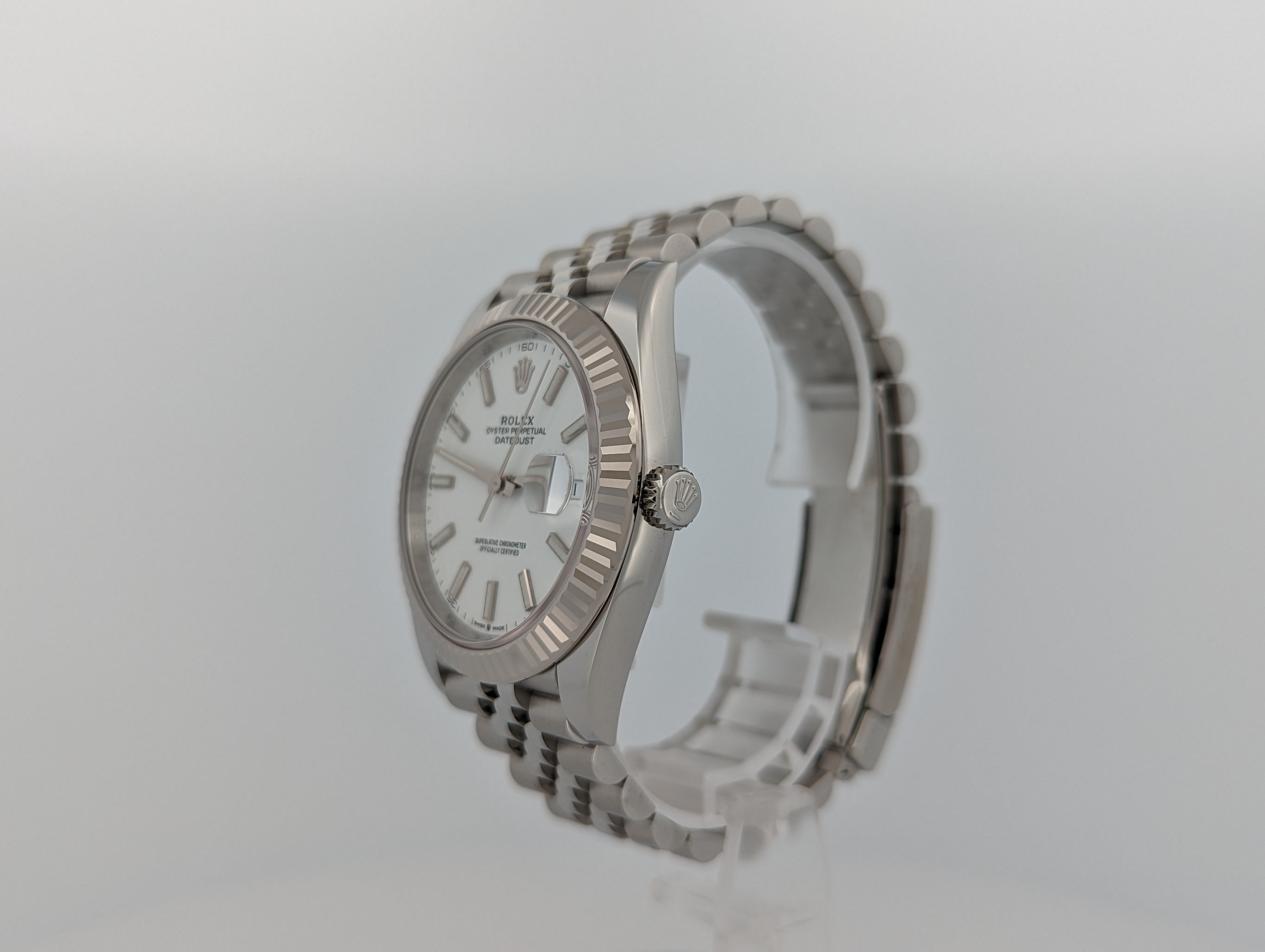 Rolex Datejust 41 White Stick Dial Unworn Jubilee
