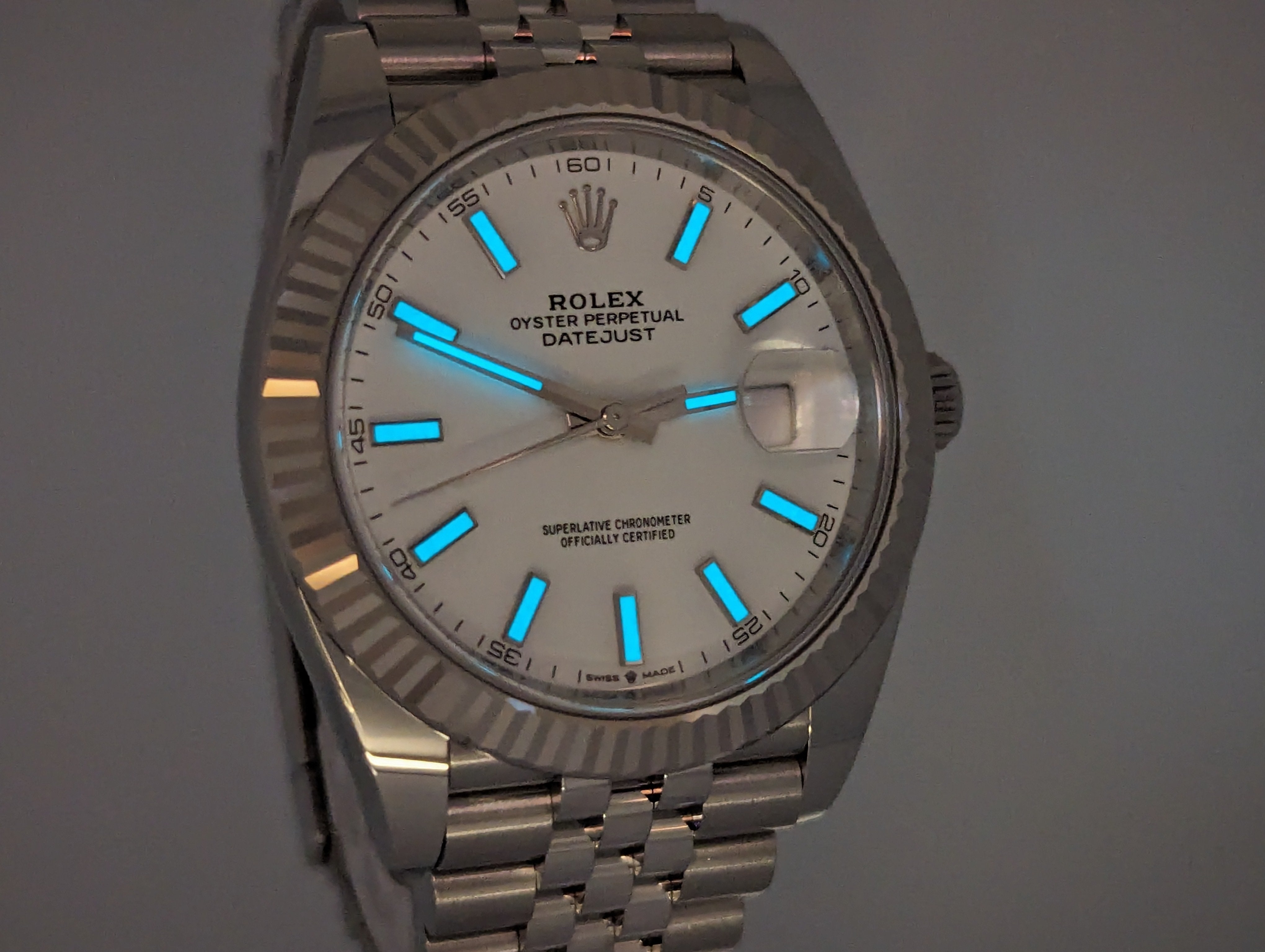 Rolex Datejust 41 White Stick Dial Unworn Jubilee
