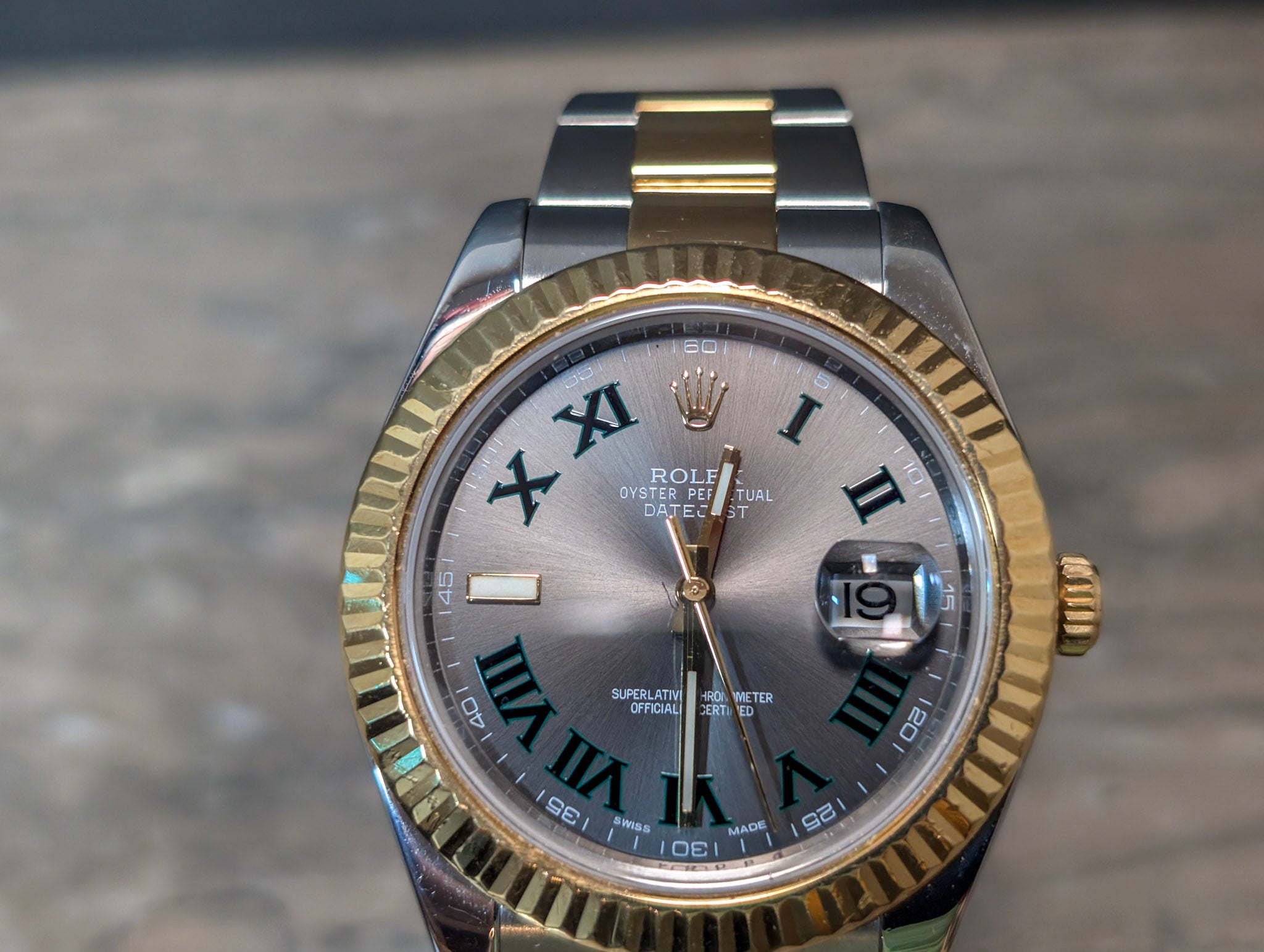 Rolex Datejust Two Tone Wimbledon 116333 Watch Recently serviced