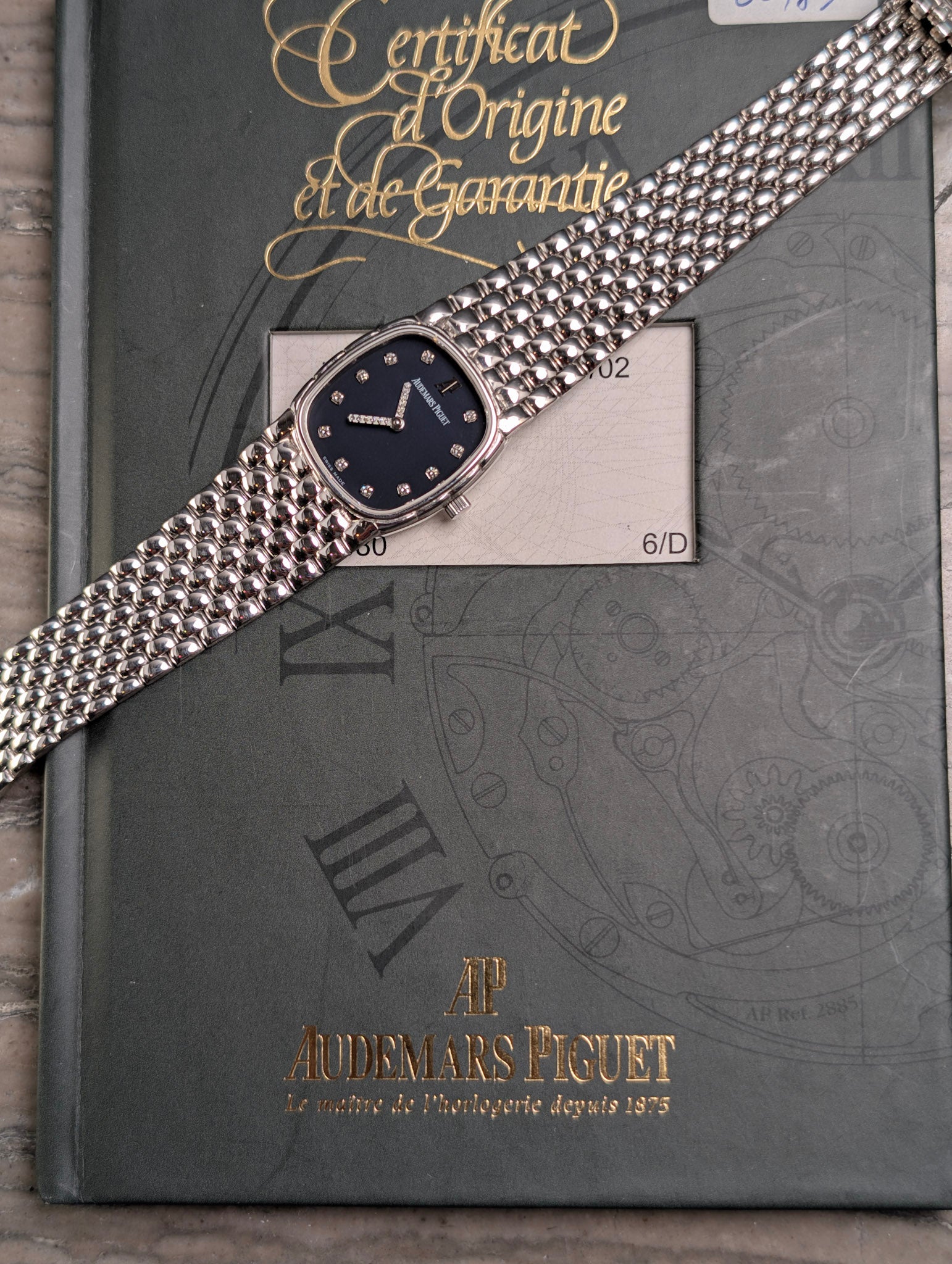 Audemars Piguet Cobra White Gold with Diamond Indices and Hands and Papers