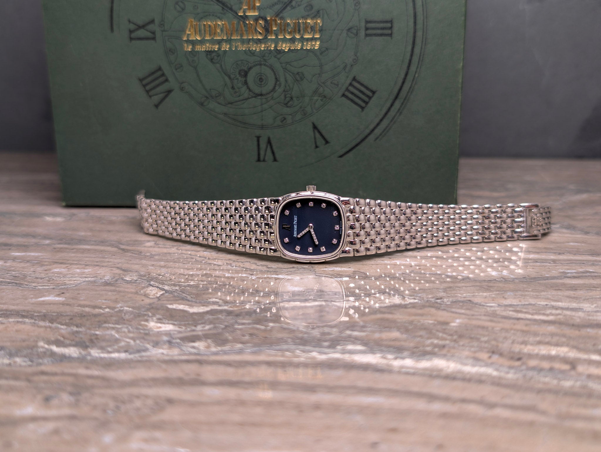 Audemars Piguet Cobra White Gold with Diamond Indices and Hands and Papers