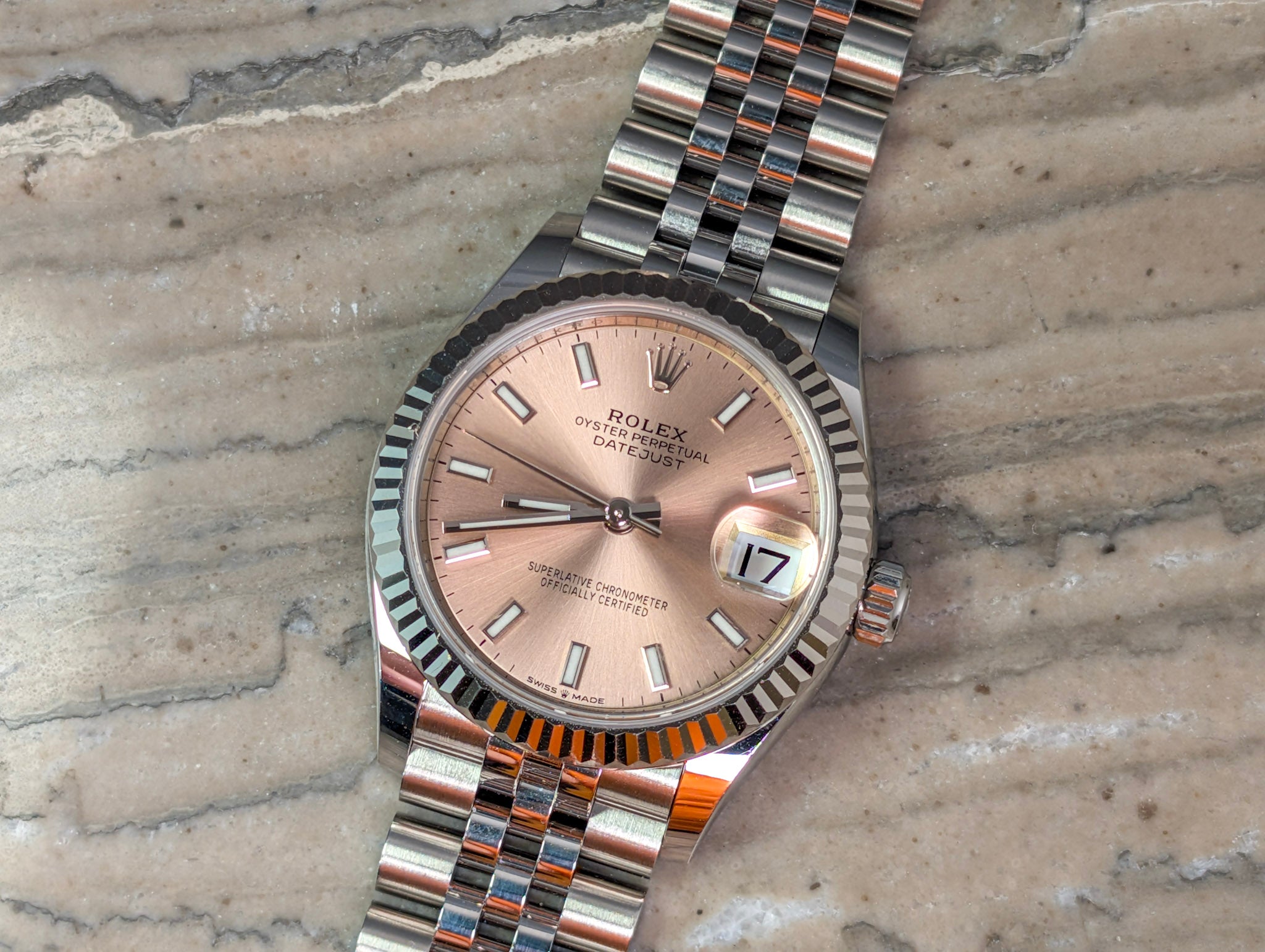Rolex Datejust 31 278274 Pink Dial Ladies Watch Box Papers
