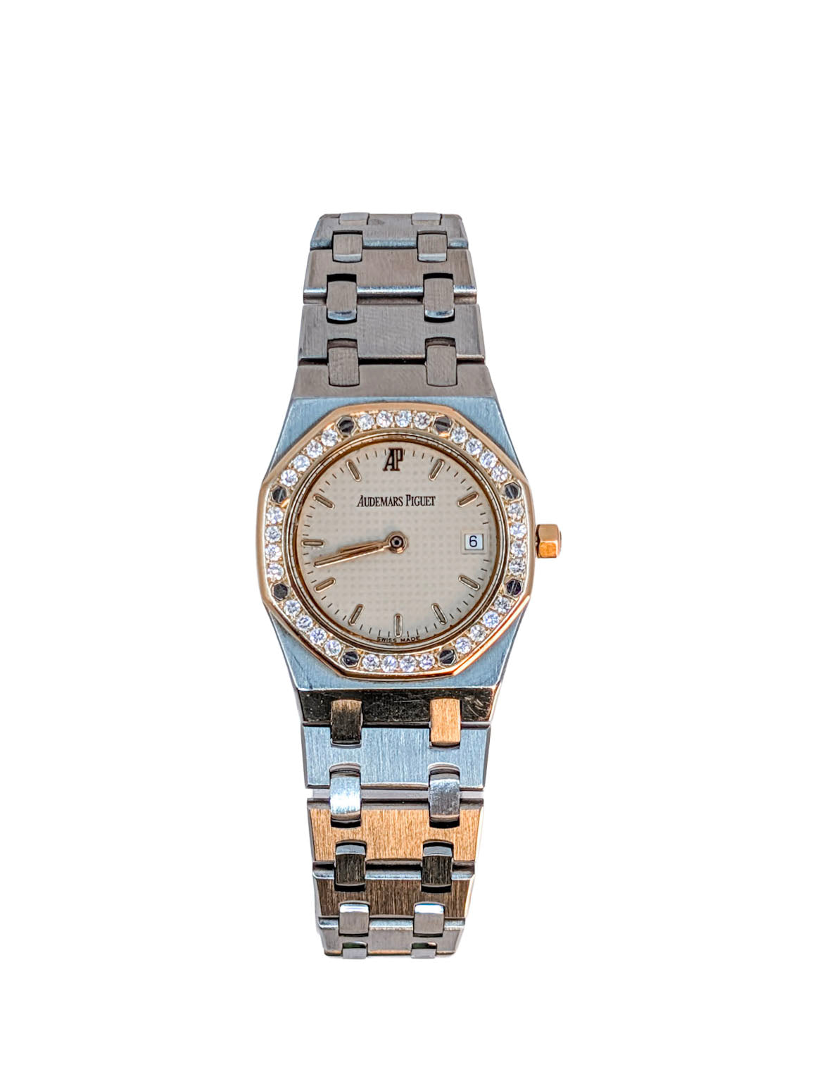 Audemars Piguet Mini Royal Oak 24mm Ref. 67472 Two-Tone Diamond Bezel Ladies Watch