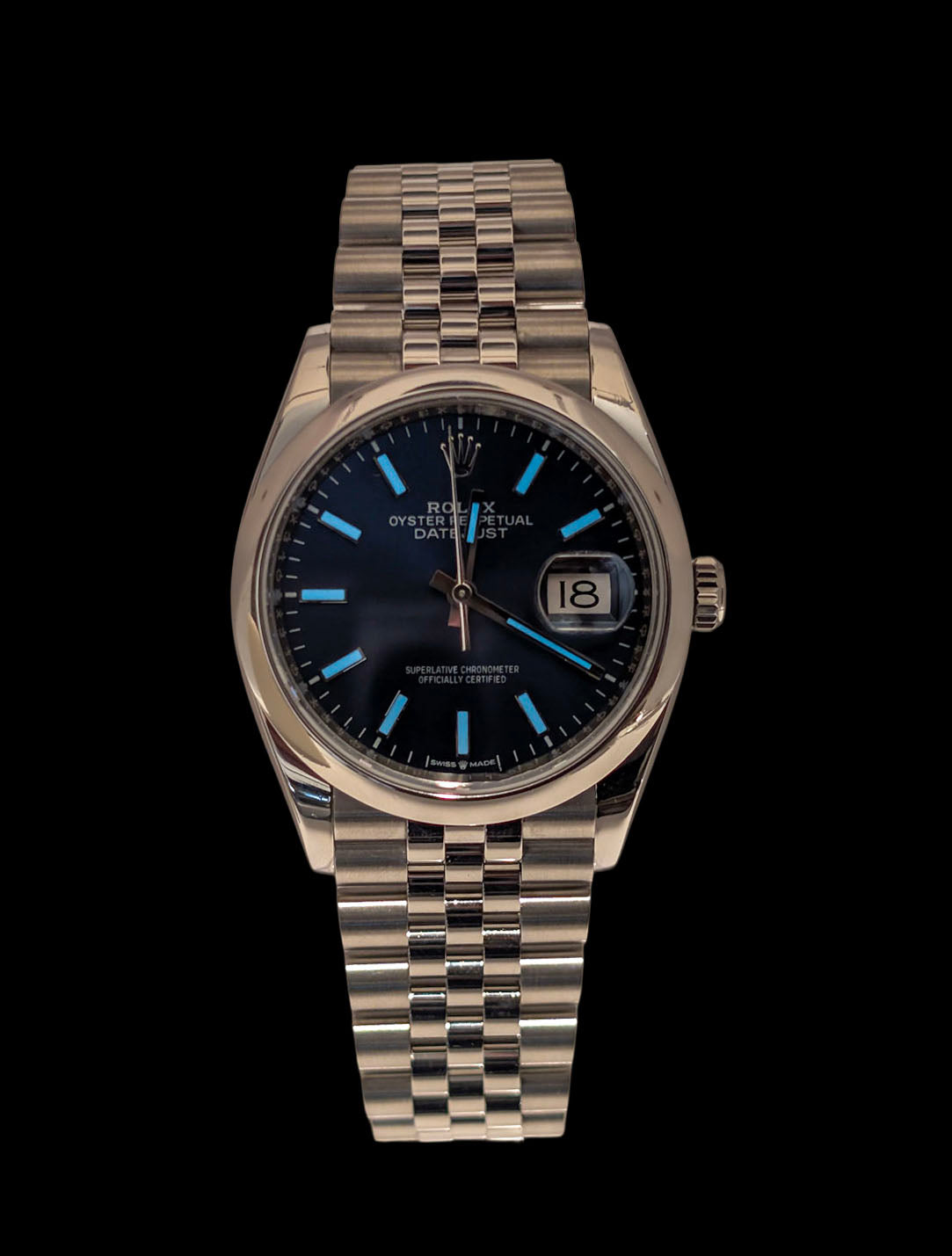 Rolex Datejust 36 Ref. 126200 – Blue Sunburst Dial Jubilee Bracelet ( Rolex Service)