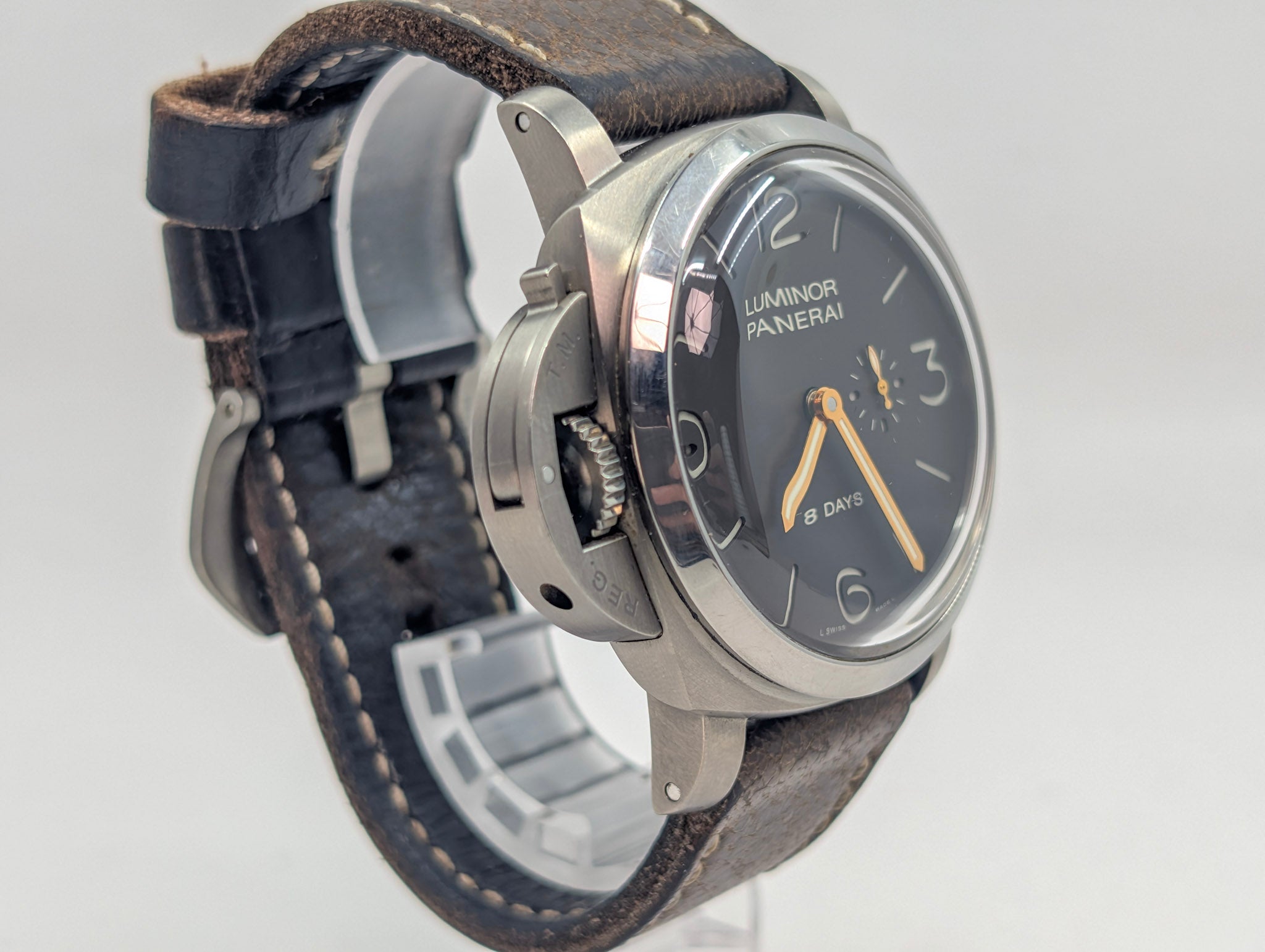 Panerai PAM00368 Limited Edition Brown Sandwich Dial Titanium 8-Day + Extra Strap