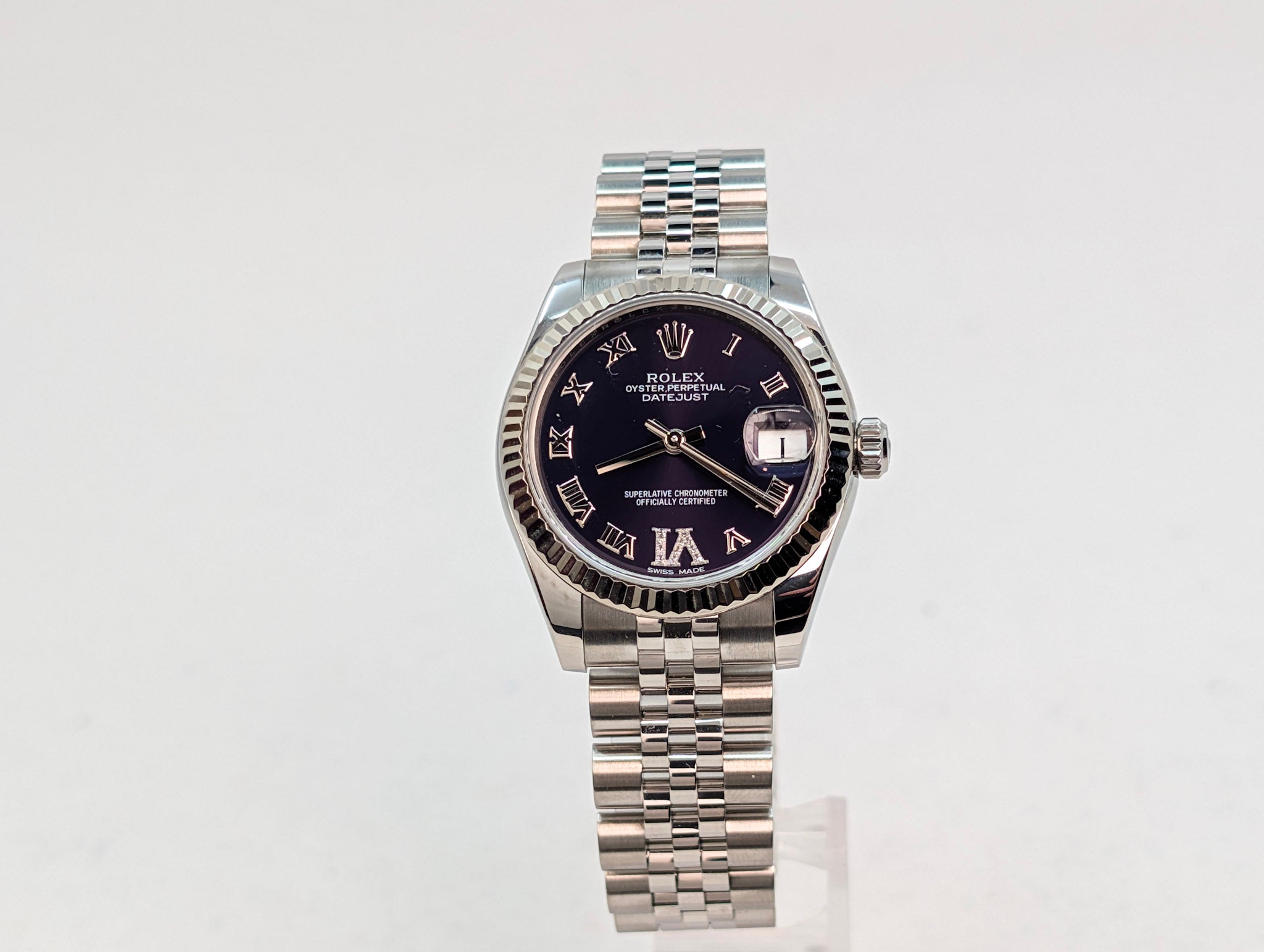 Rolex Datejust 31 Ref. 178274 Purple Diamond Dial Full Set Jubilee