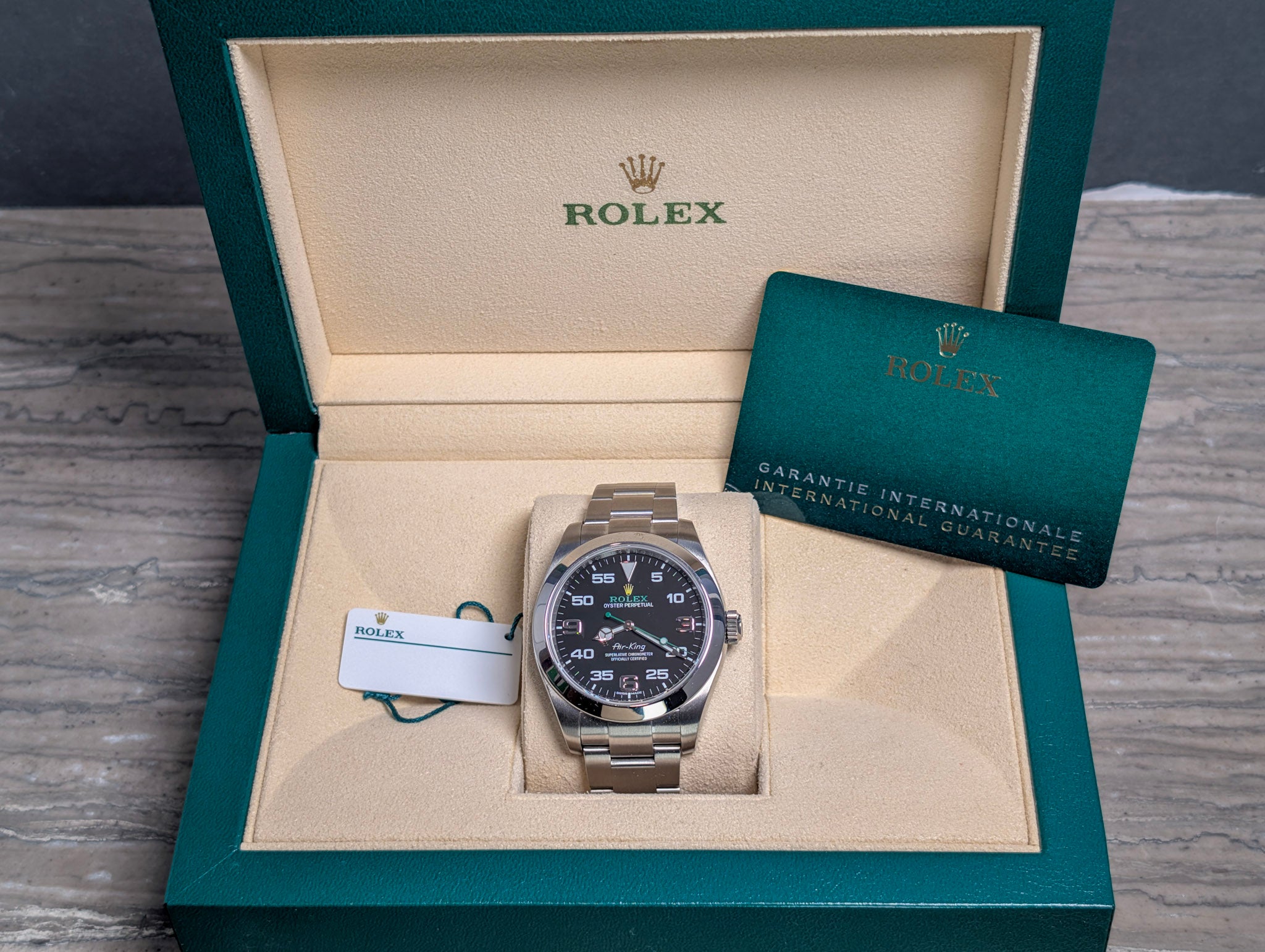 Rolex Air-King 116900 40mm Black Dial Oystersteel Automatic watch Box & Papers
