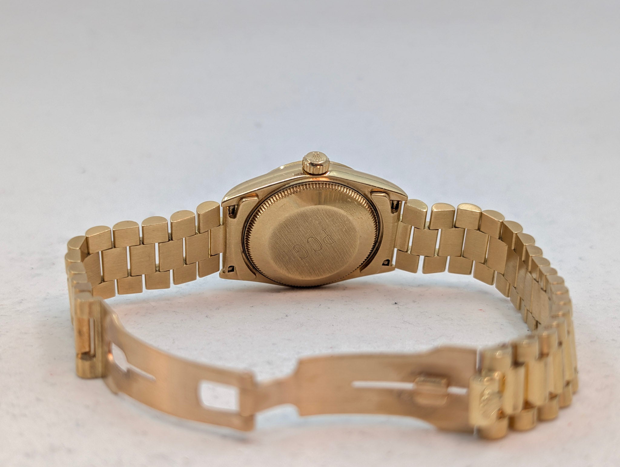Rolex Datejust 68278 President 18K Yellow Gold White Roman Dial Ladies 31mm – Box & Papers