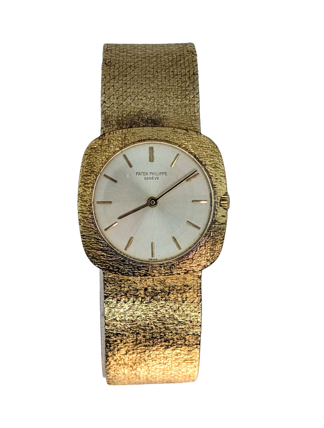 Patek Philippe 3543 Yellow Gold Textured Case Bracelet Vintage Watch