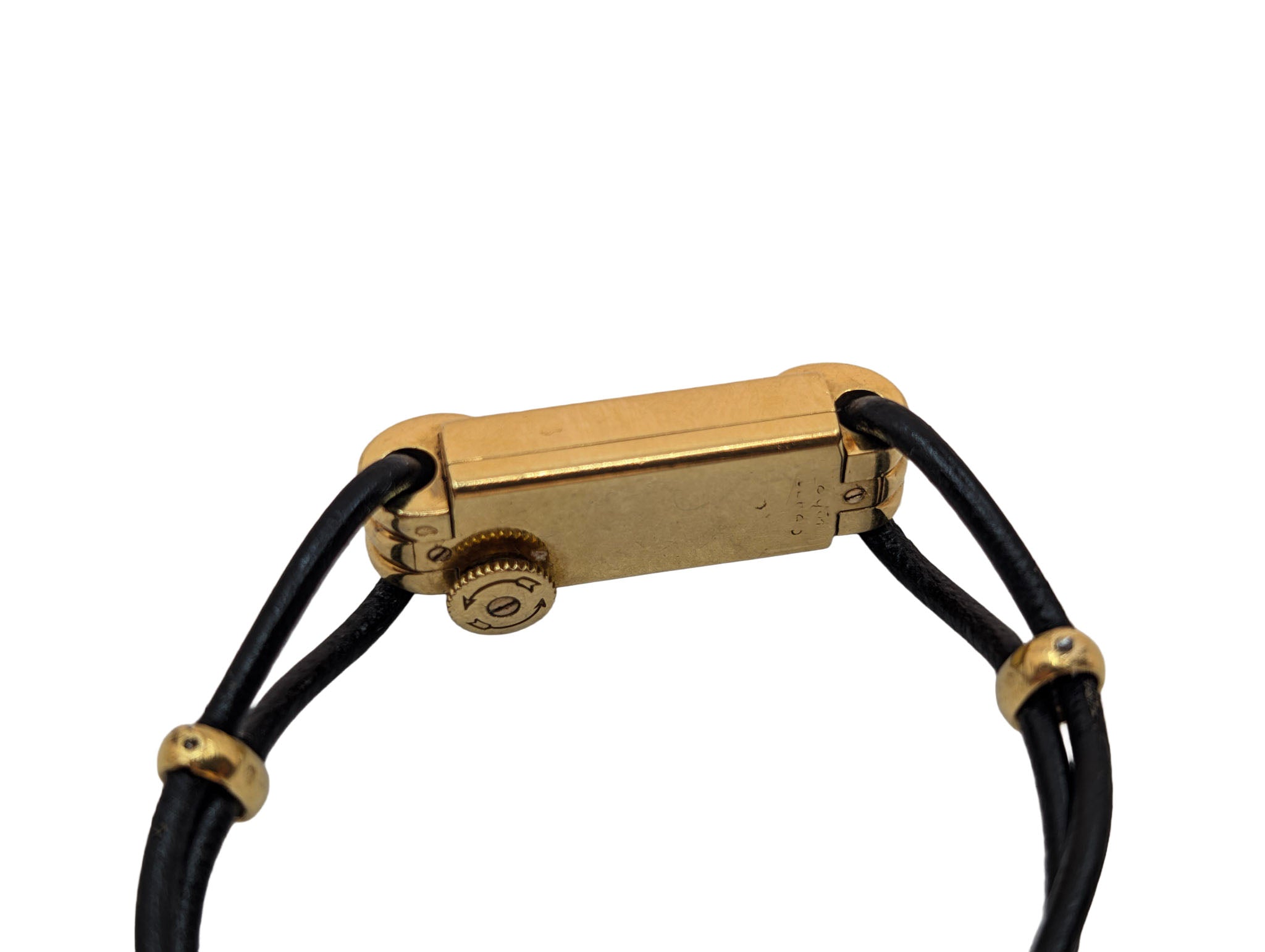 Cartier Art Deco Cocktail Watch Duoplan Yellow Gold Manual Wind Vintage 1930s