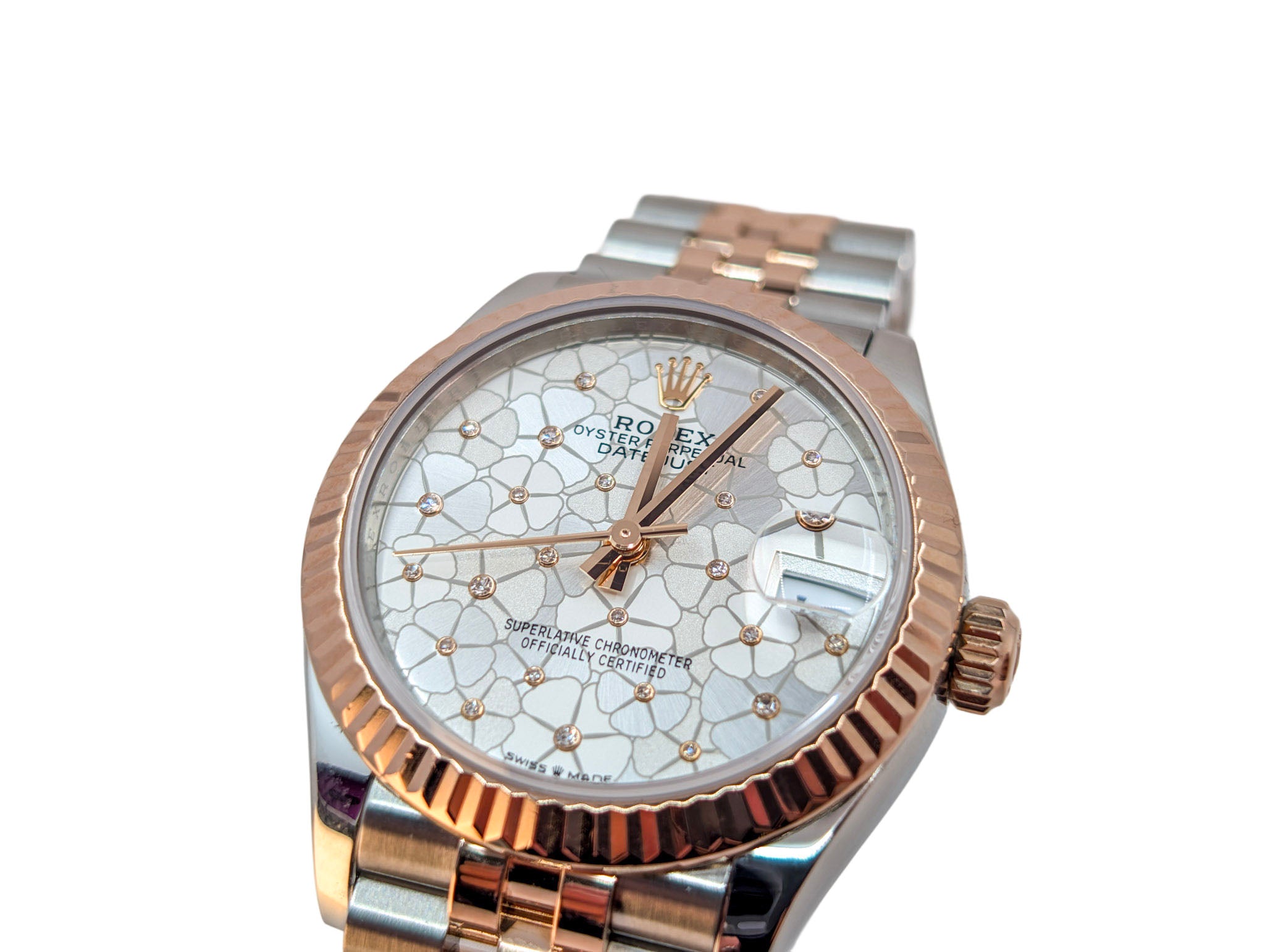 Rolex Datejust 31 278271 Floral Dial Two Tone Jubilee Diamond Full Set