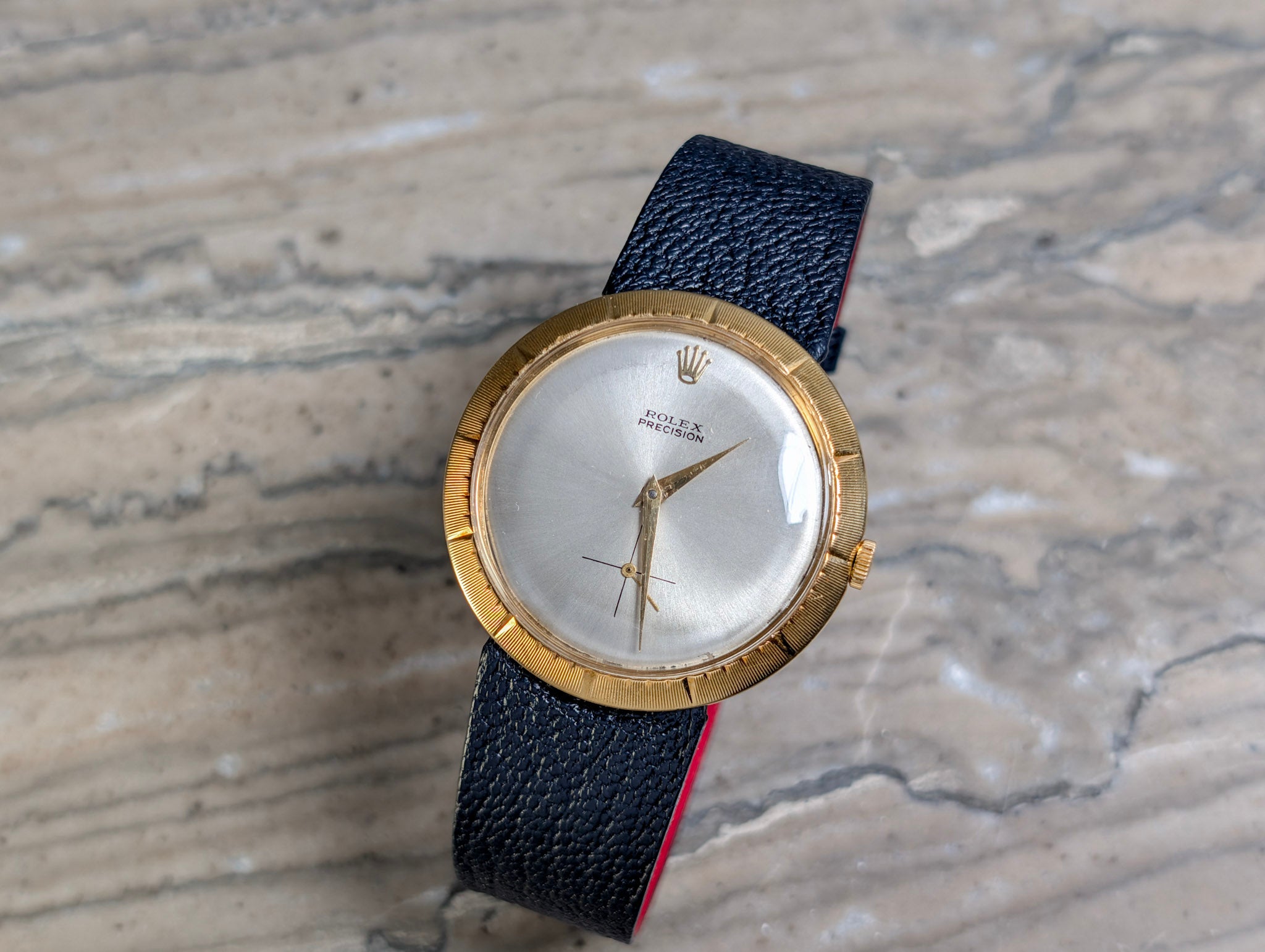 Rolex Precision 9522 Disco Volante 36mm Zephyr Bezel Sunburst Dial Vintage