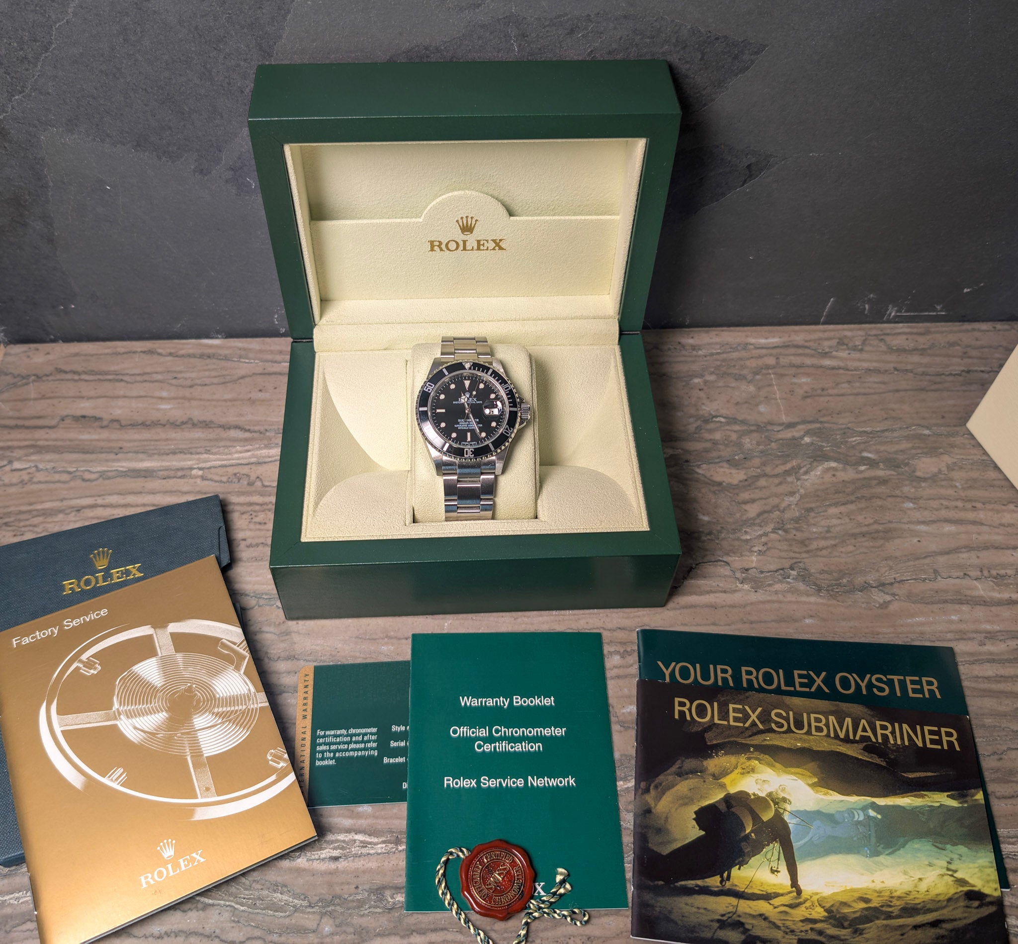 Rolex Submariner Full Set 16610 Stainless Steel Black Dial Full Set