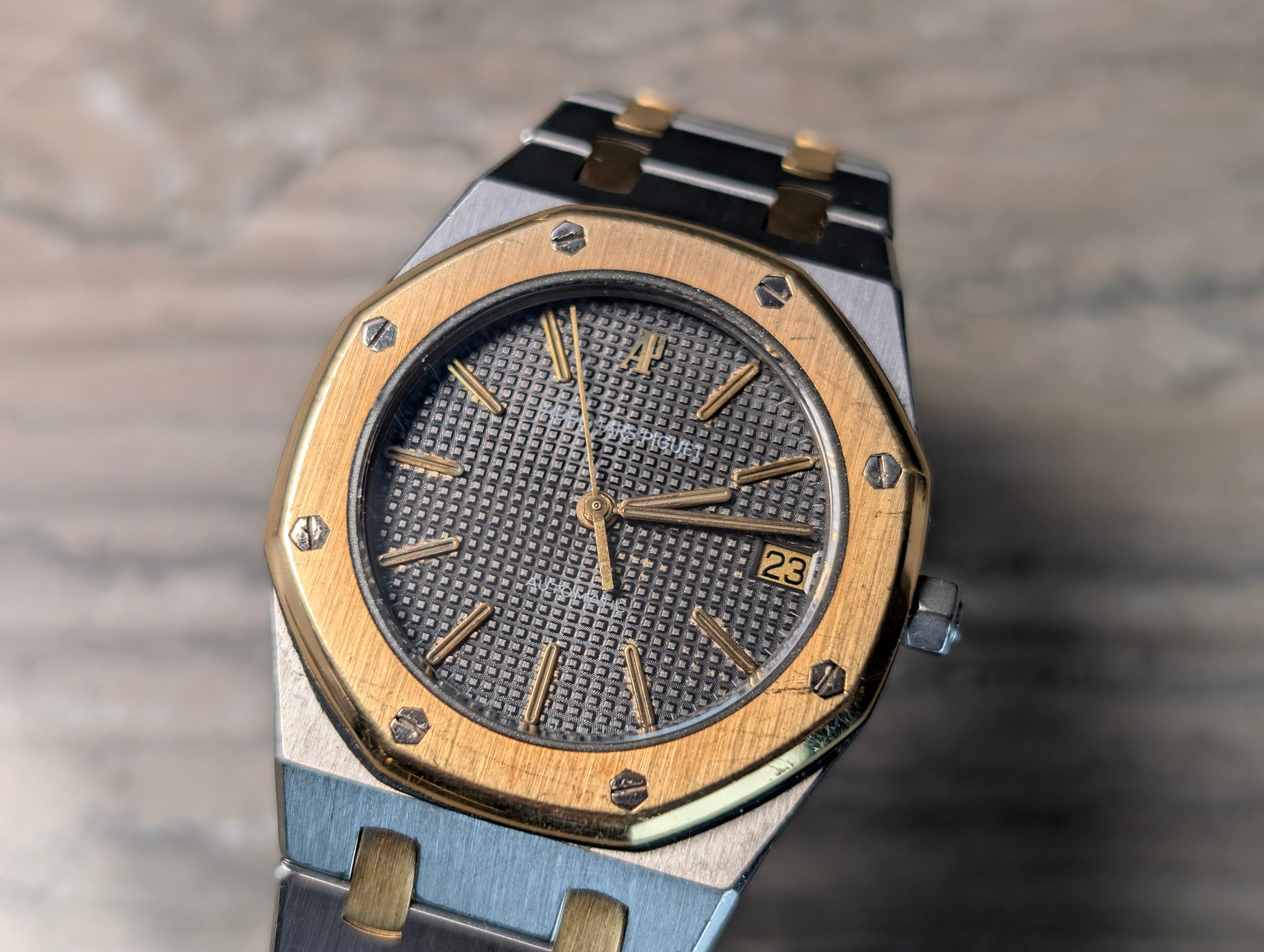 Audemars Piguet Royal Oak 4100SA Two-Tone Tropical Dial Automatic Watch 36mm