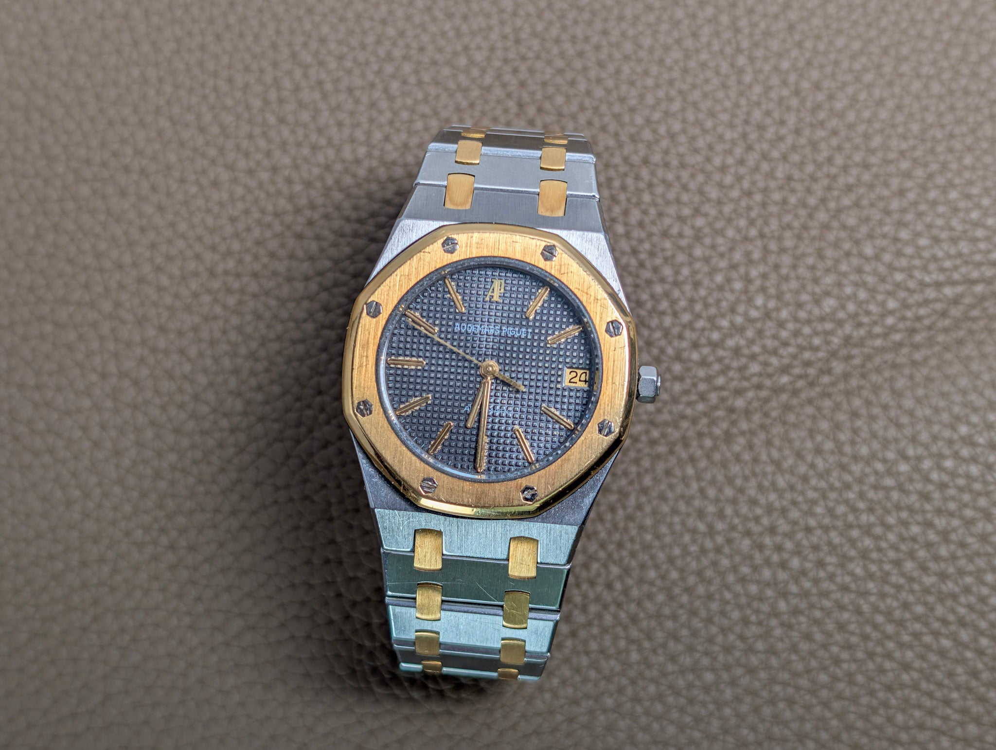 Audemars Piguet Royal Oak 4100SA Two-Tone Tropical Dial Automatic Watch 36mm
