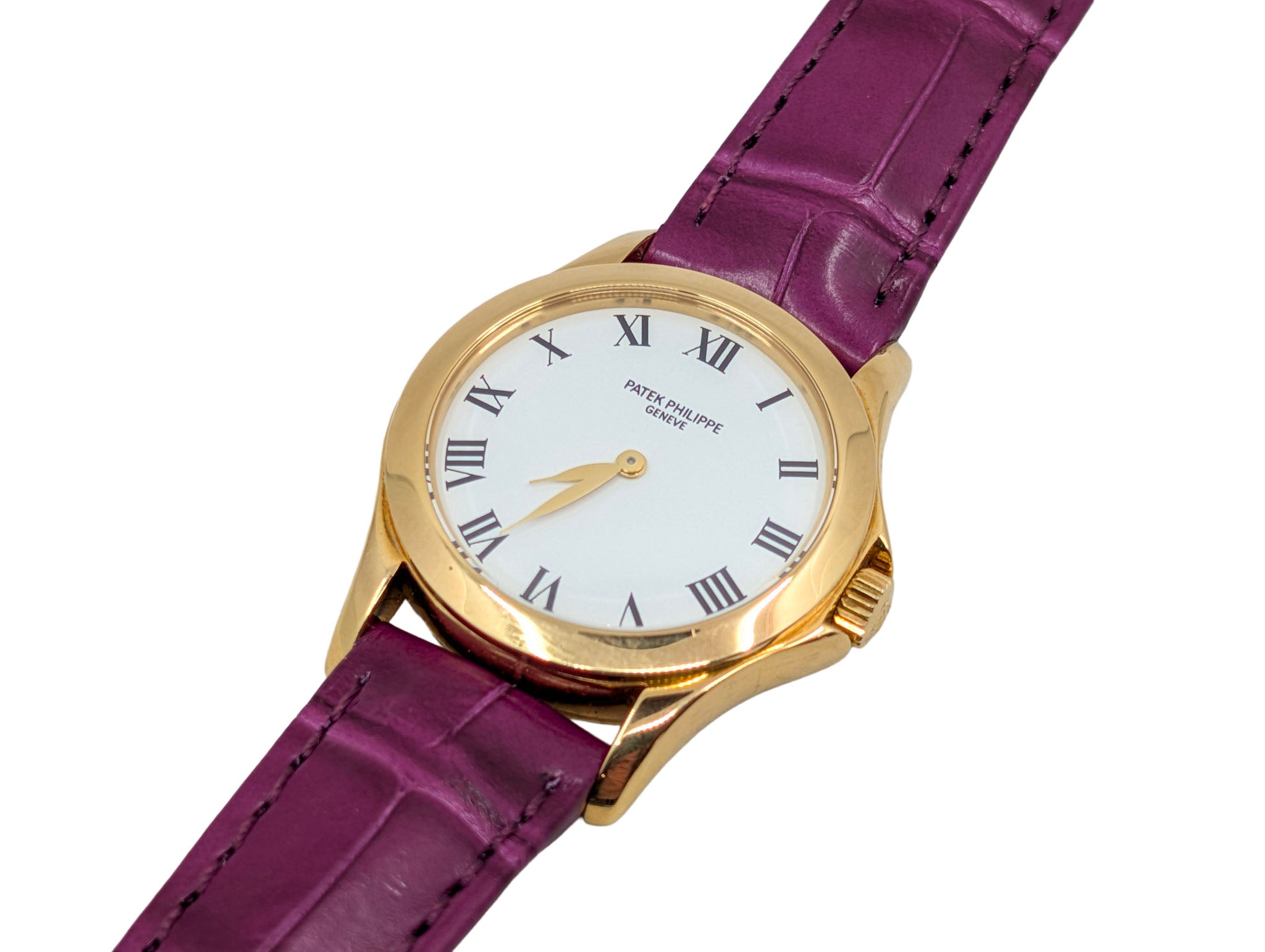 Patek Philippe Calatrava Mini 4905J 18K Yellow Gold 28mm Watch 2 Straps