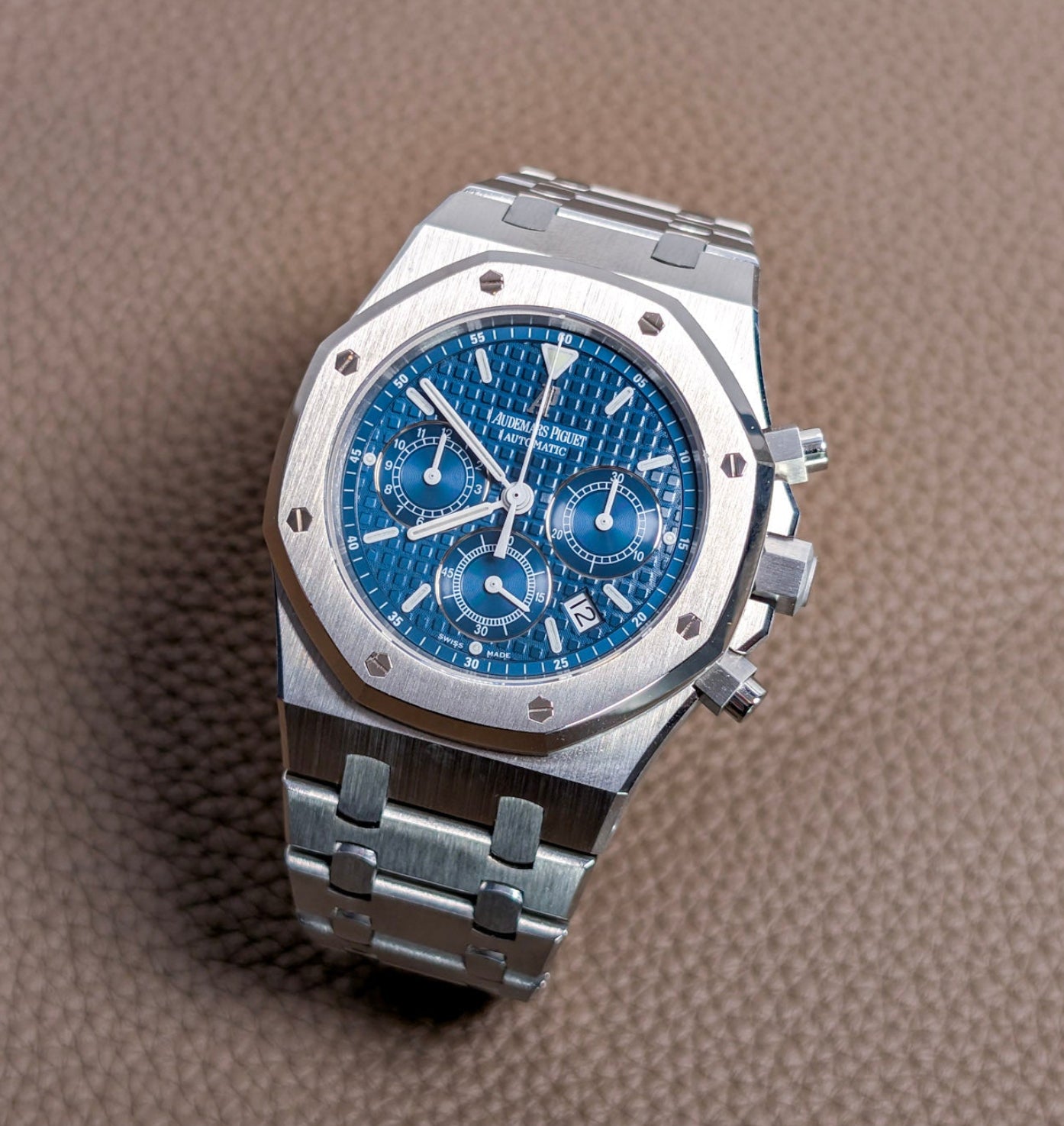 Audemars Piguet Royal Oak Chronograph Kasparov 25860ST Blue Dial Box AP Service