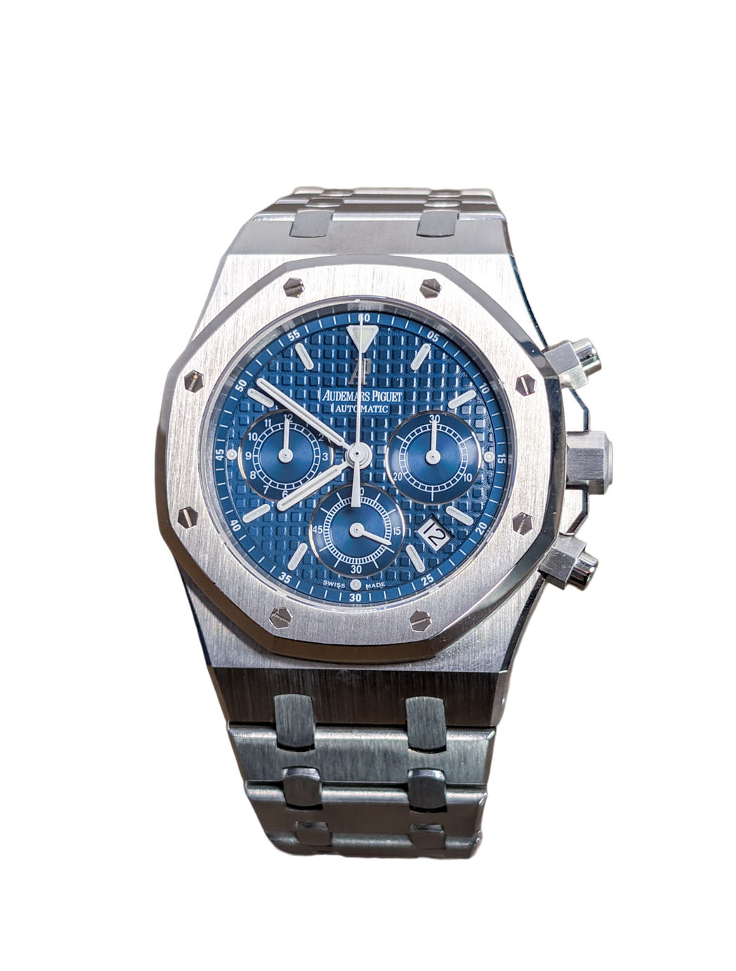 Audemars Piguet Royal Oak Chronograph Kasparov 25860ST Blue Dial Box AP Service