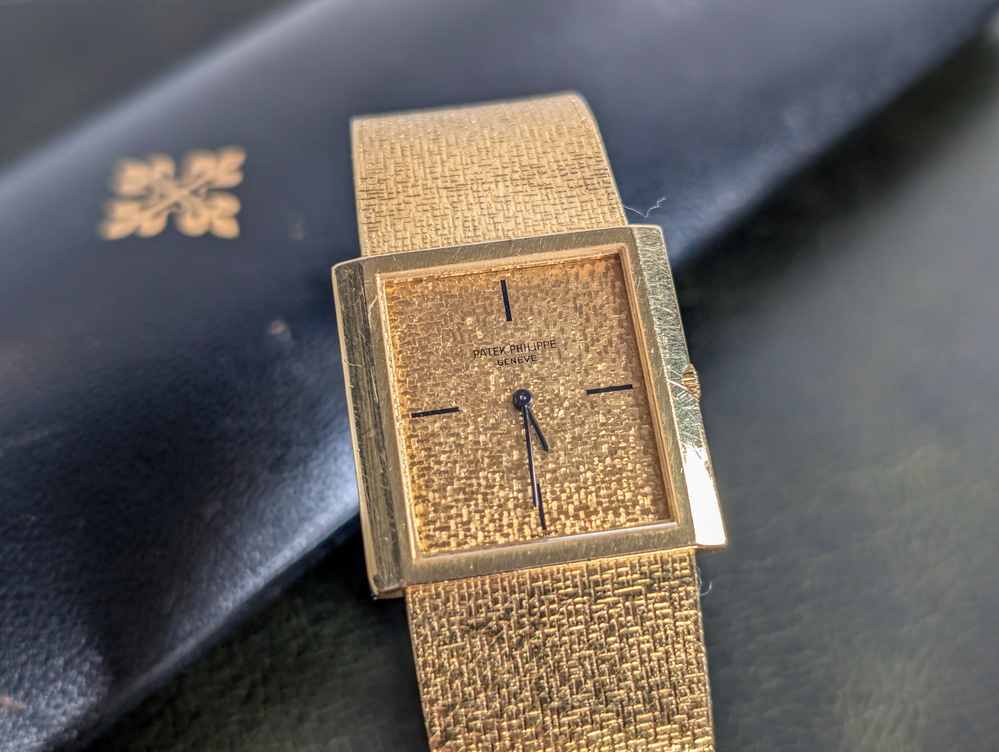Patek Philippe 3491/3J-200 Yellow Gold Bracelet Watch with Box and Service Papers