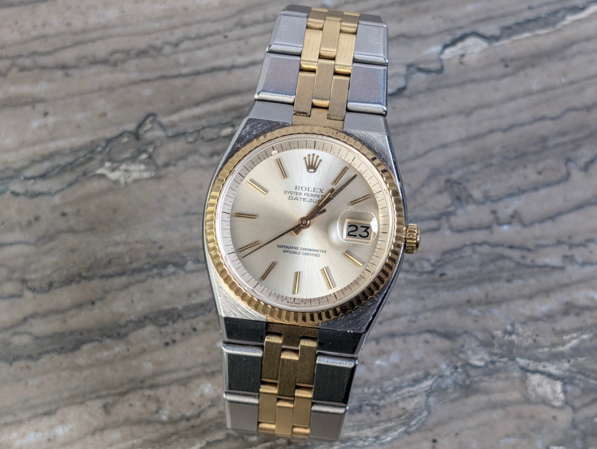 Rolex Datejust 1630 Two-Tone Automatic 36mm Box & Booklets Rare Bird
