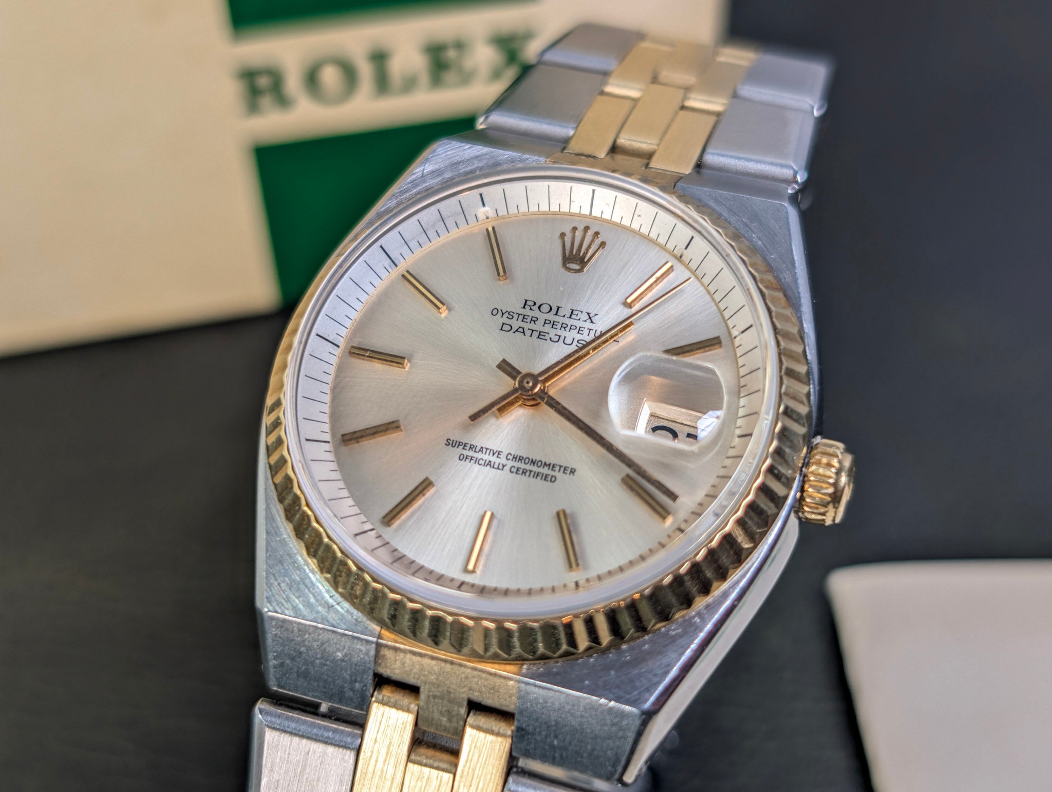 Rolex Datejust 1630 Two-Tone Automatic 36mm Box & Booklets Rare Bird