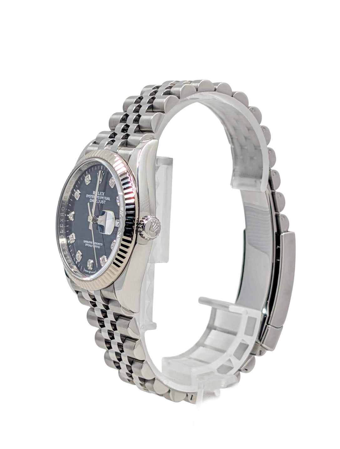 Rolex Datejust 36 Blue Fluted Motif Diamond Dial Jubilee 2023 Full Set 126234