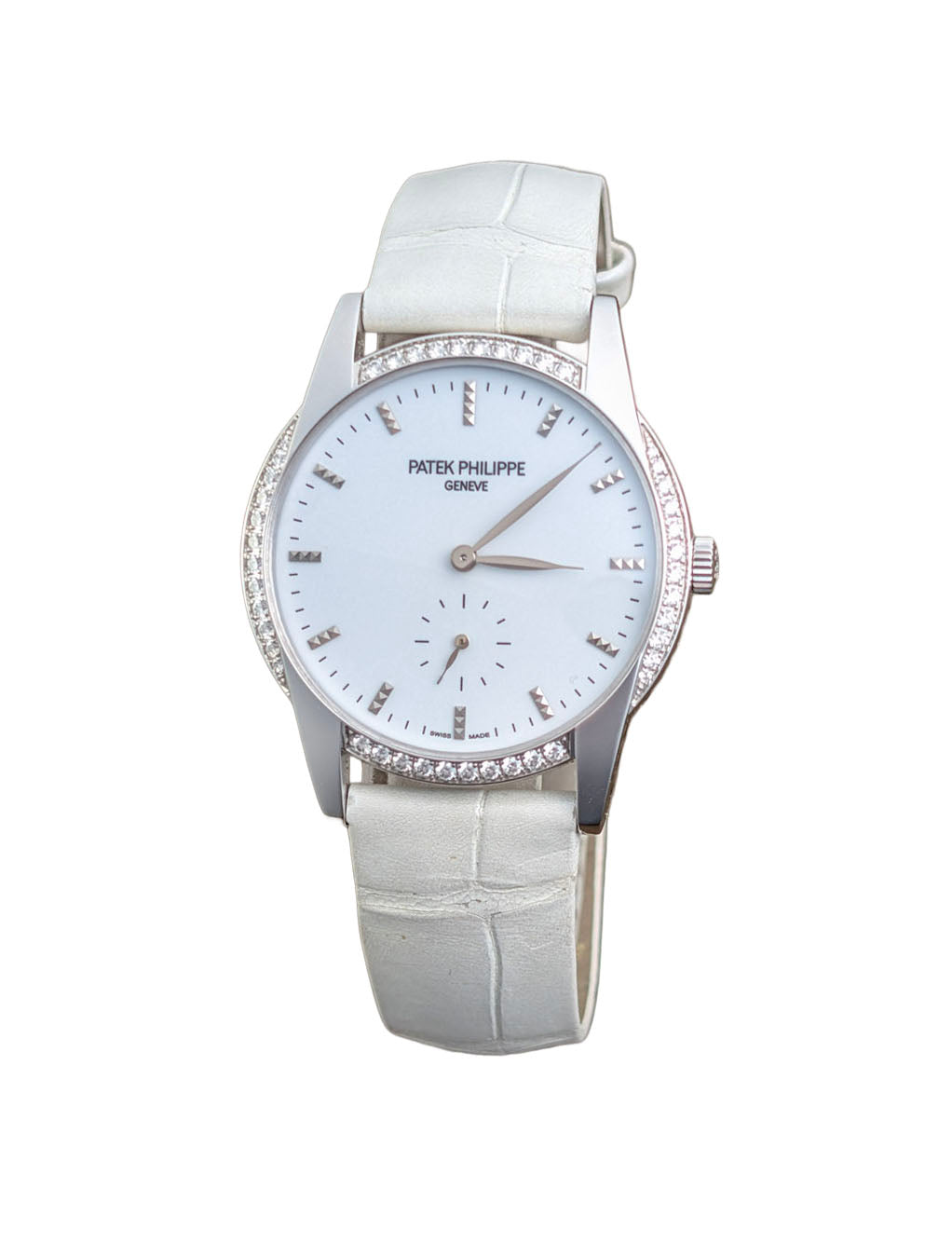 Patek Philippe Calatrava 7122/200G-001 18K White Gold Diamond Bezel 33mm