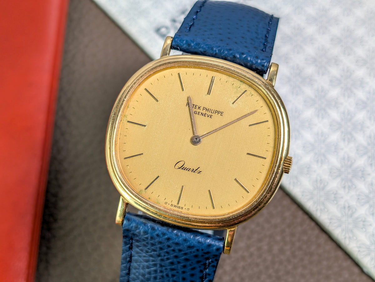 Patek Philippe Golden Ellipse Jumbo Ref. 3879 18K Yellow Gold Box & Papers