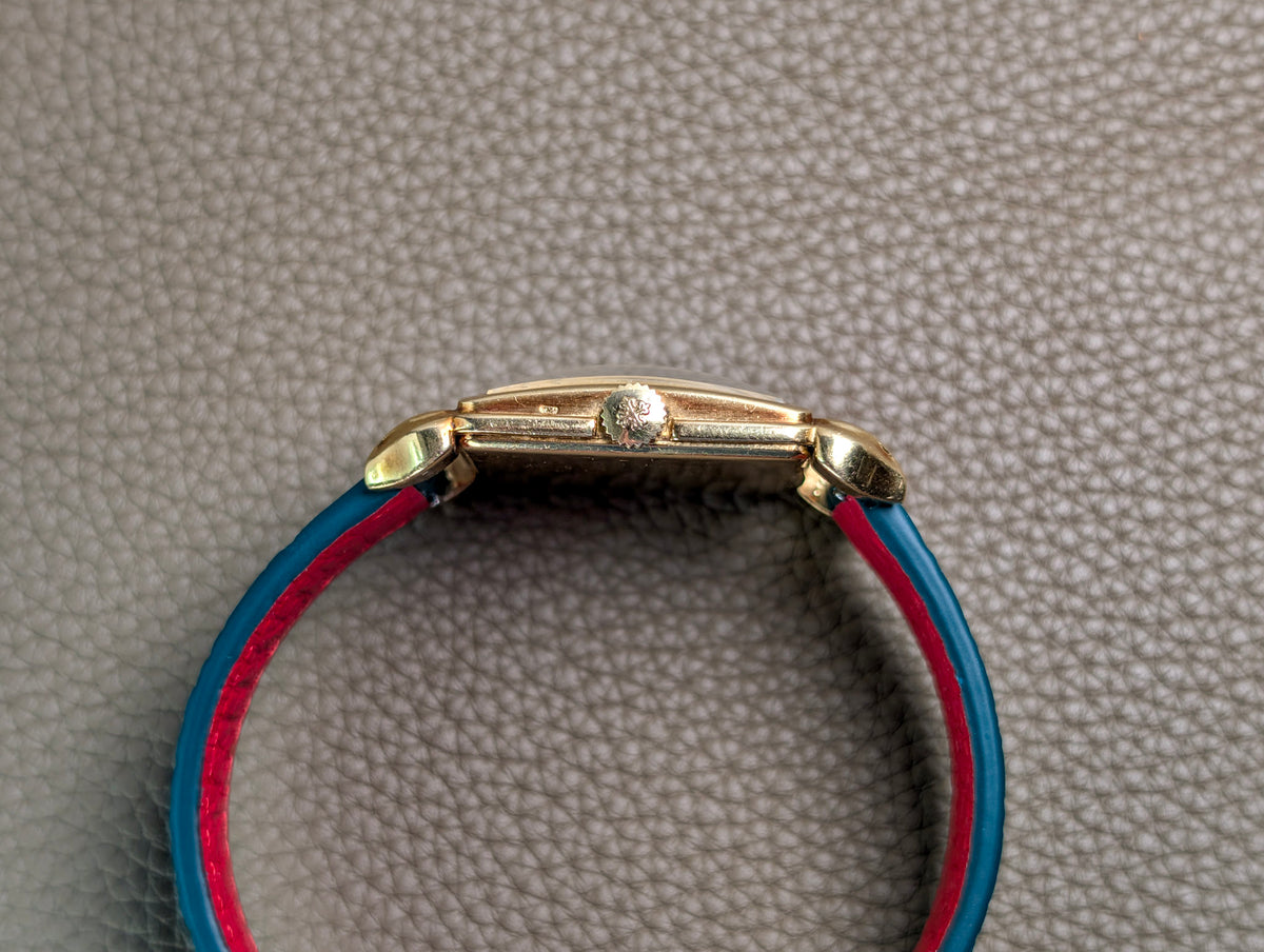 Patek Philippe Ref. 2424J Flame Lugs 18K Yellow Gold circa 1946