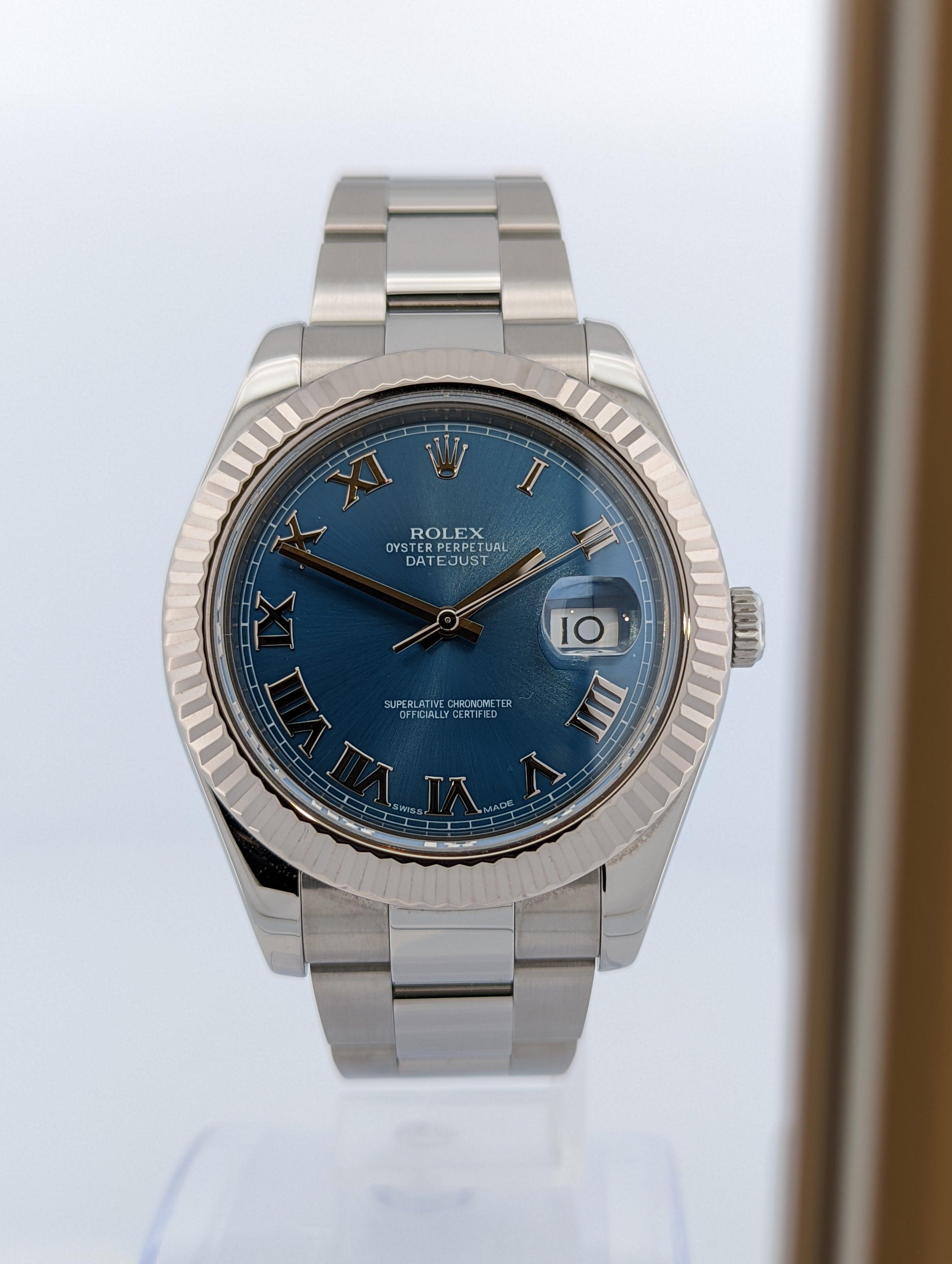 Rolex Datejust Roman Blue dial - Watch Them Tick