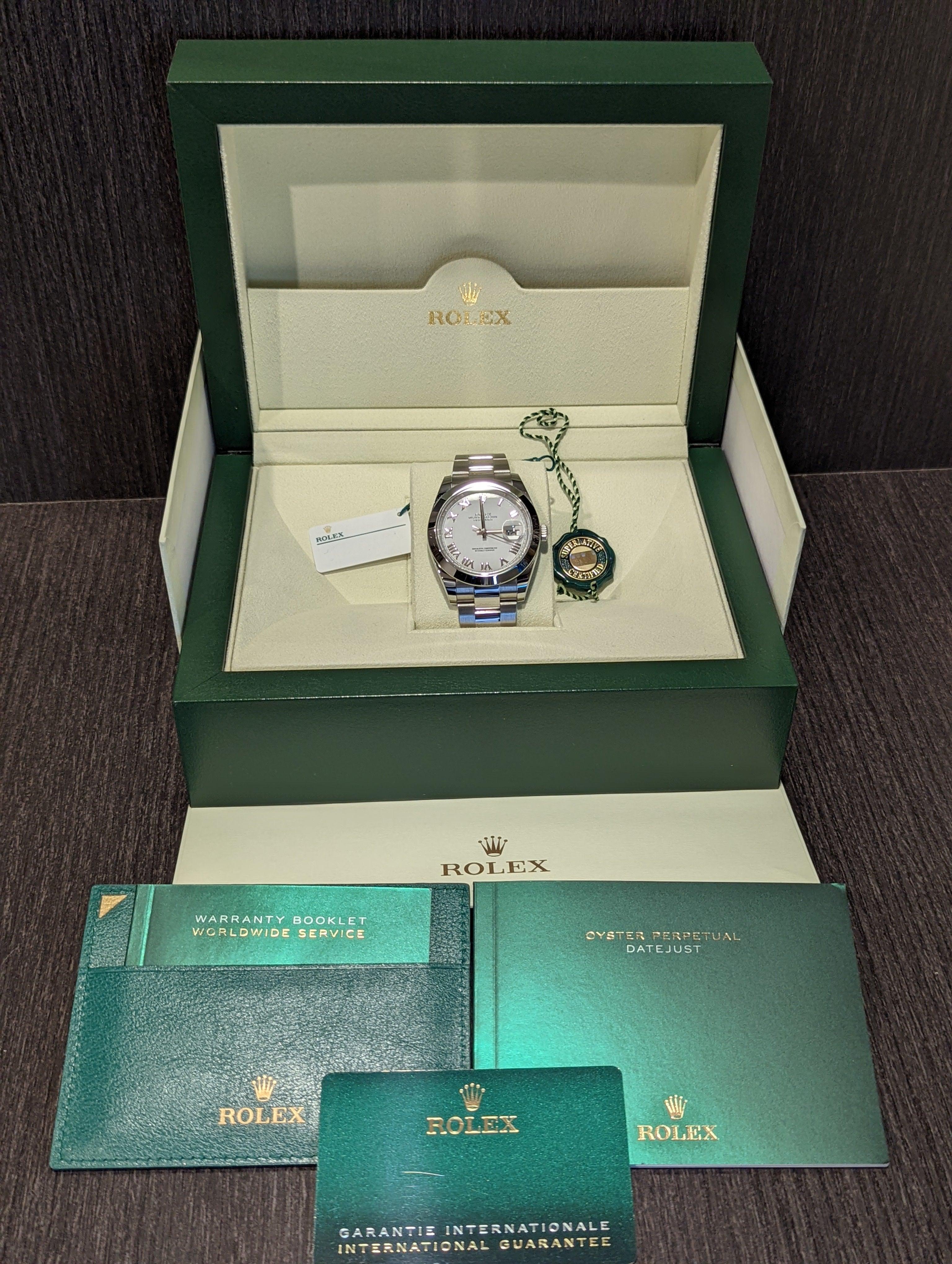 Rolex Datejust White Dial Roman 41 - Watch Them Tick