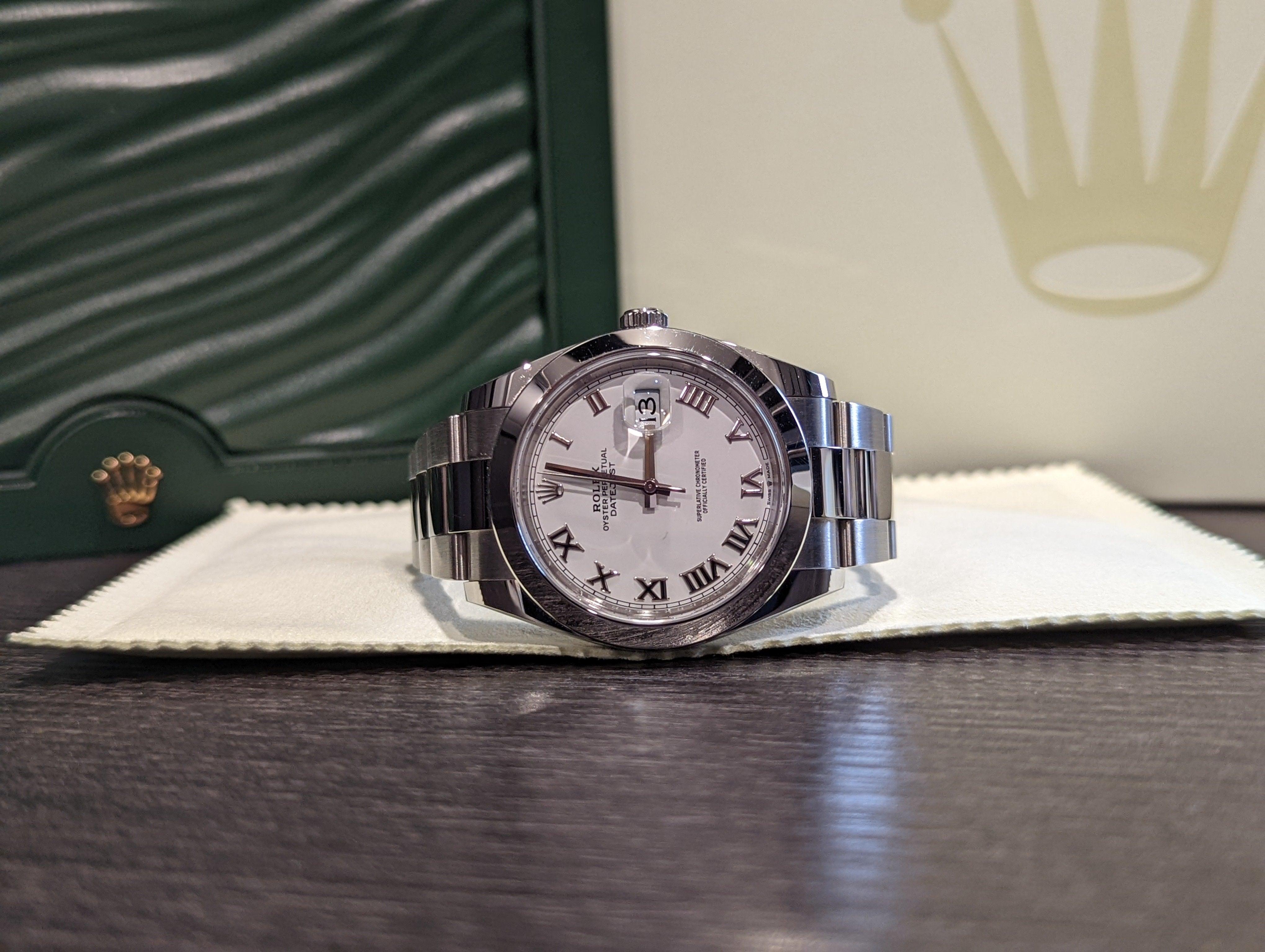 Rolex Datejust White Dial Roman 41 - Watch Them Tick