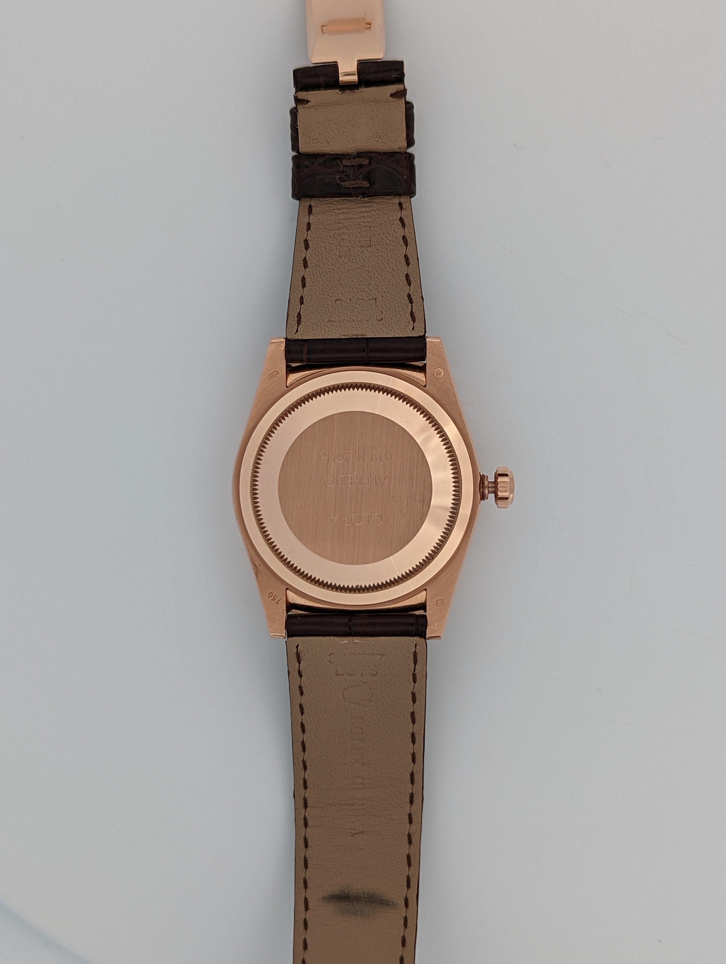 Rolex Day-Date 18k Rose Gold Spanish Date Disk - Watch Them Tick