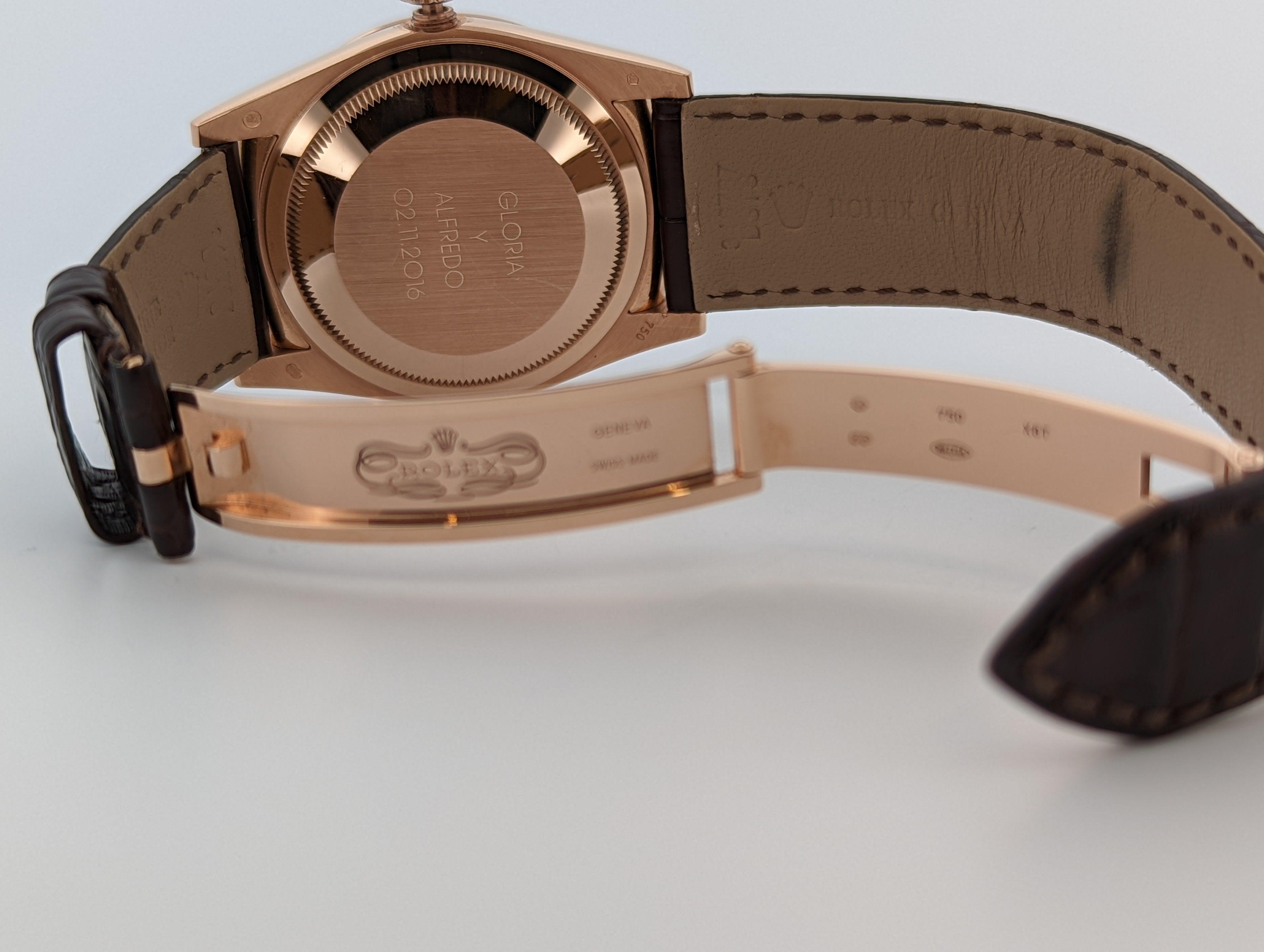 Rolex Day-Date 18k Rose Gold Spanish Date Disk - Watch Them Tick