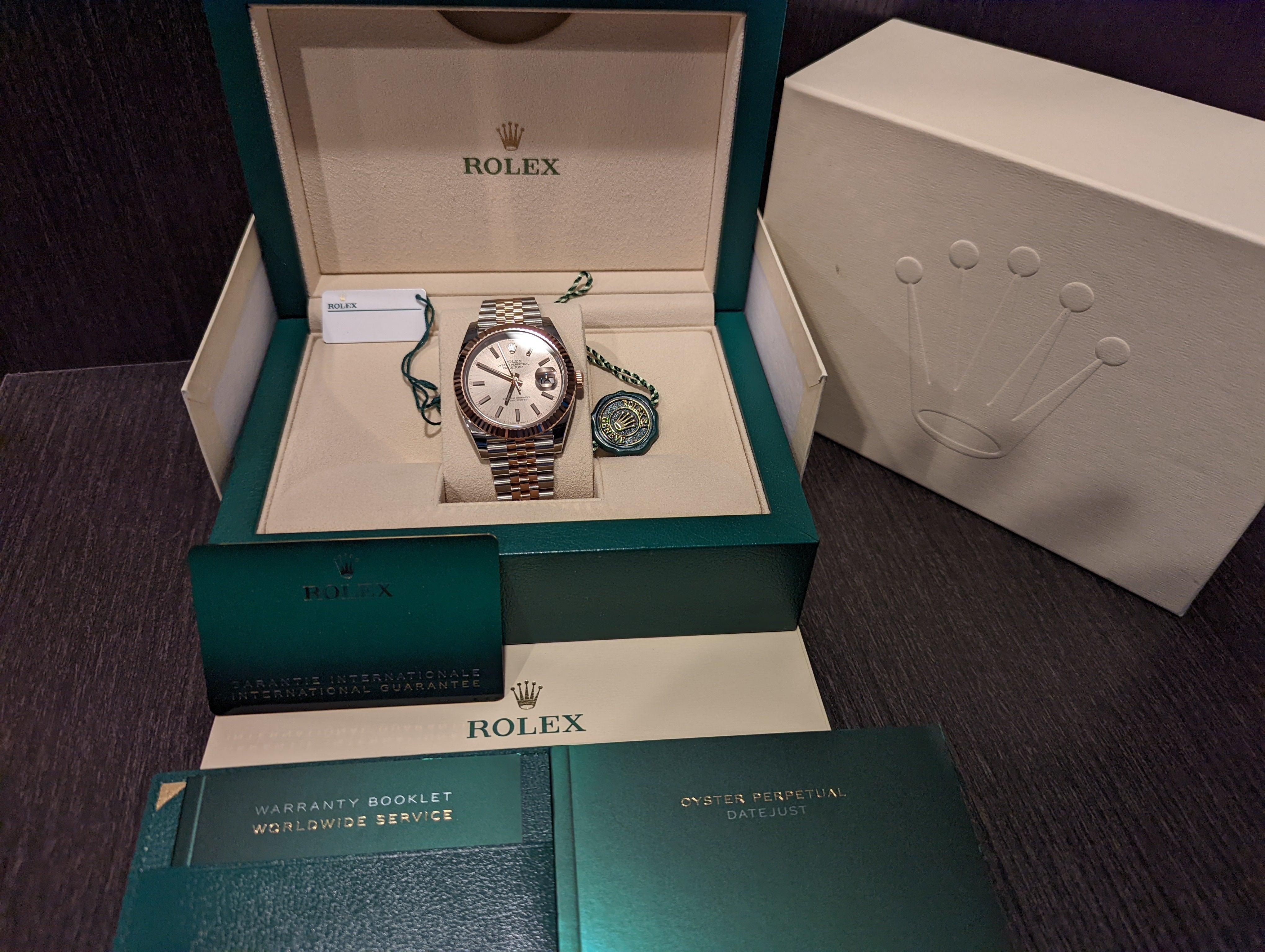 Rolex Datejust II 41 Rose Gold Sun Dust Dial - Watch Them Tick