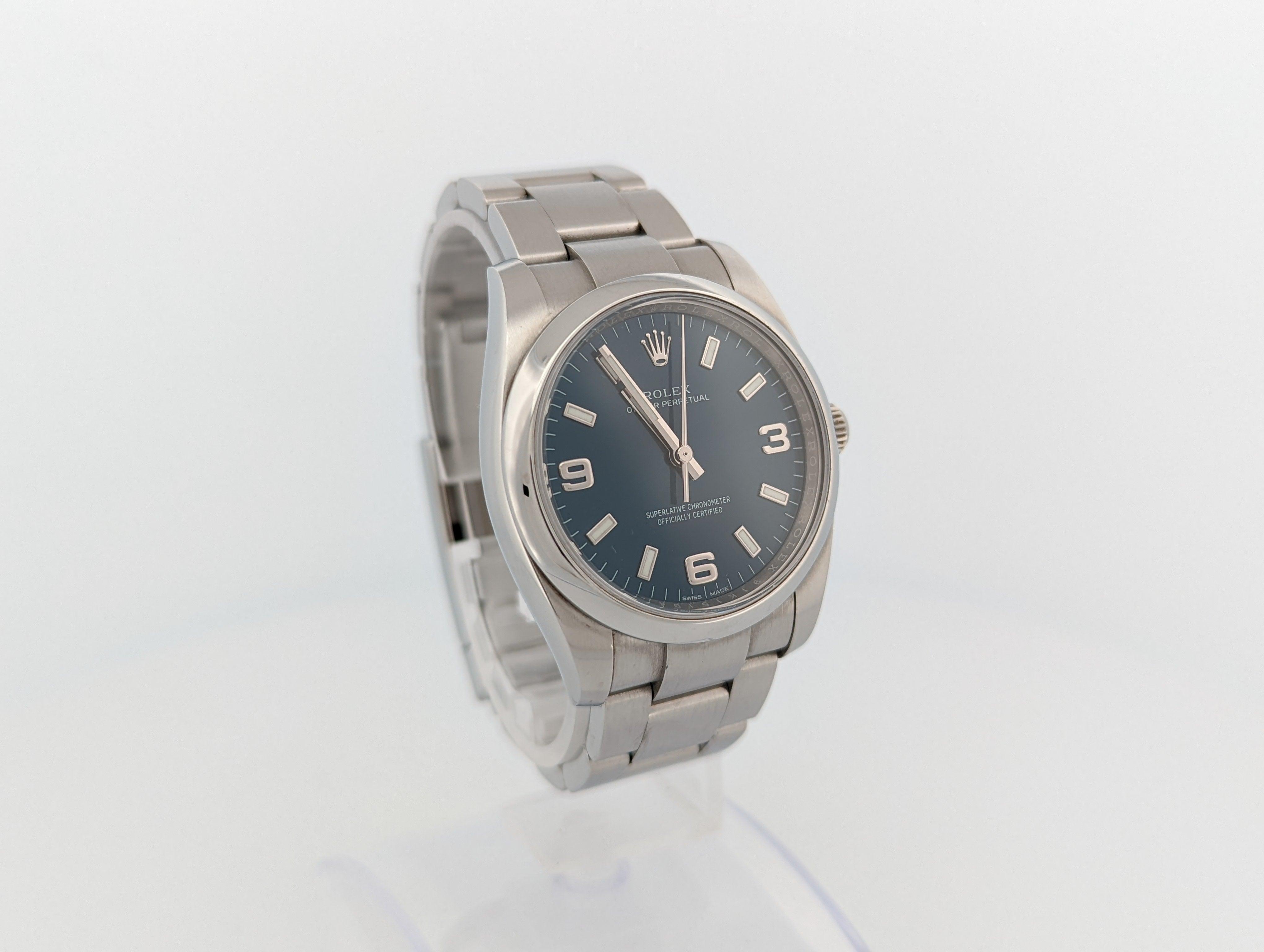 Rolex Oyster Perpetual Blue dial 34mm - Watch Them Tick
