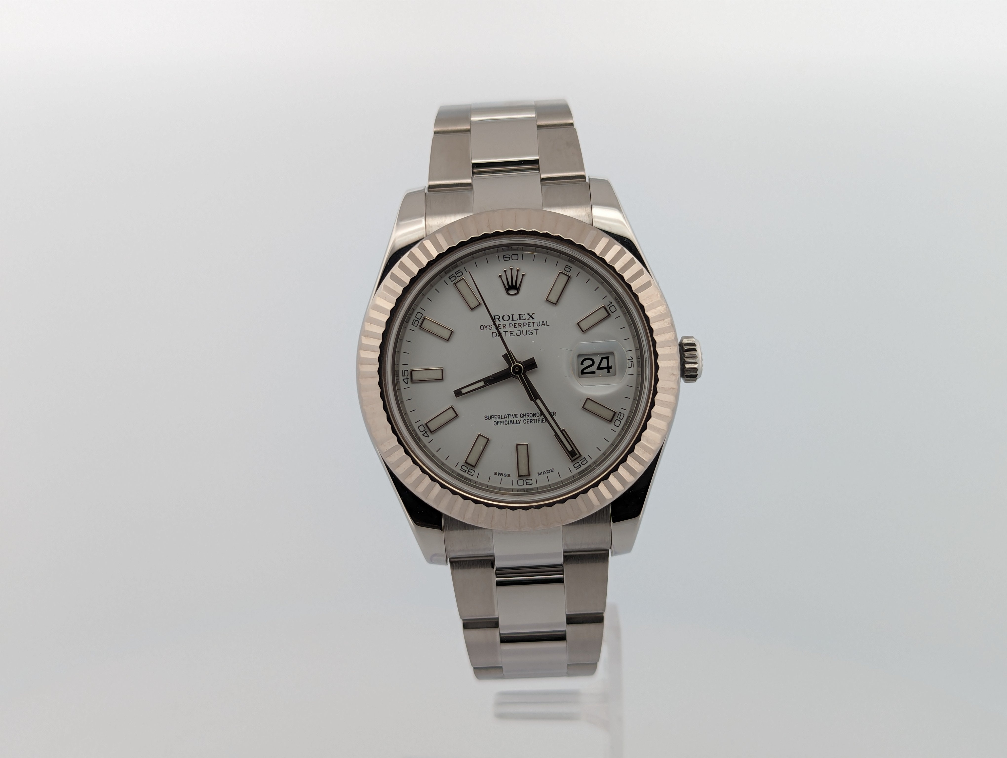 Rolex Datejust II White Stick Dial Full Set