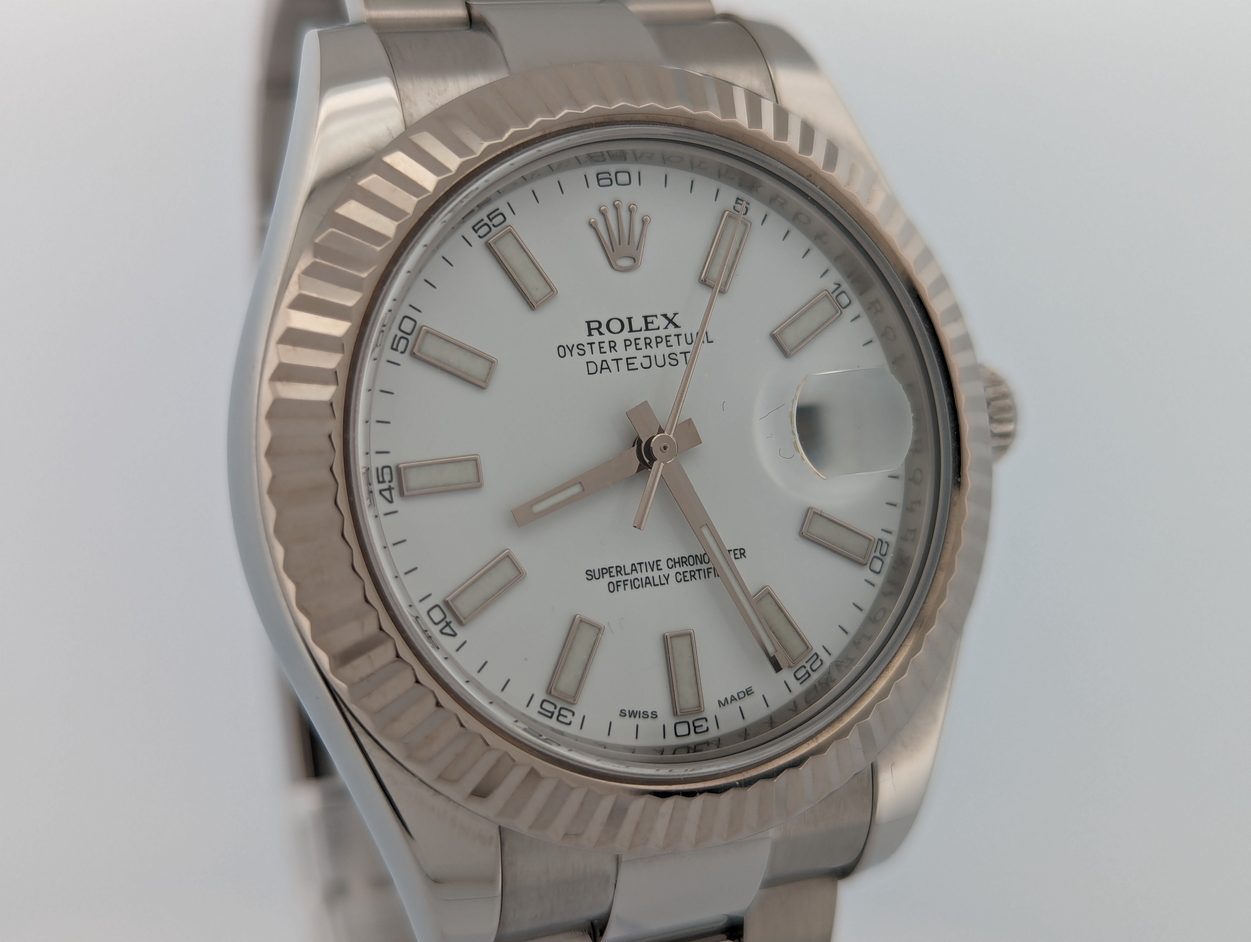 Rolex Datejust II White Stick Dial Full Set