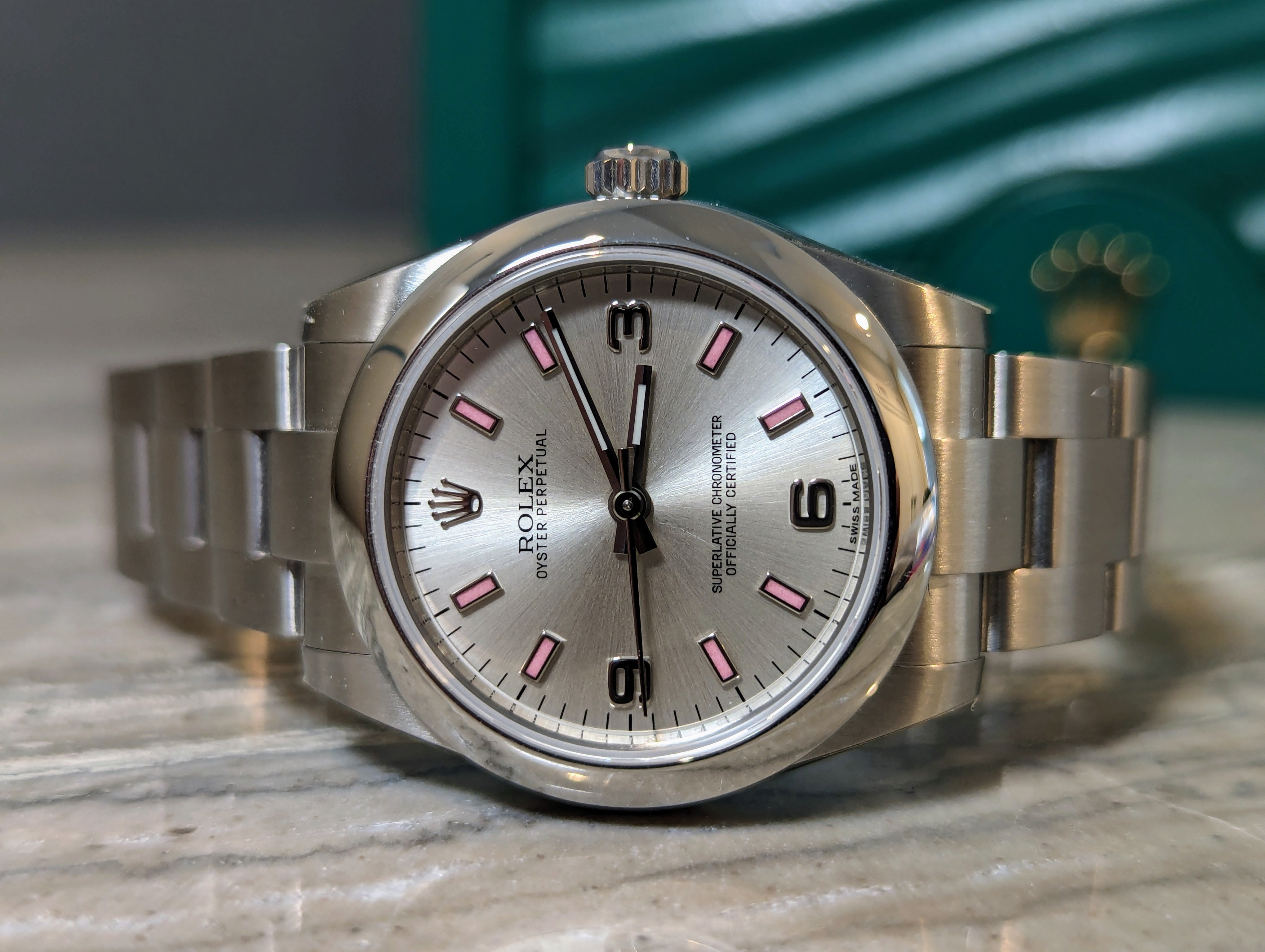 Rolex Oyster Perpetual 31 UAE Armed Forces signed Oyster Perpetual 31 Silver dial Pink markers