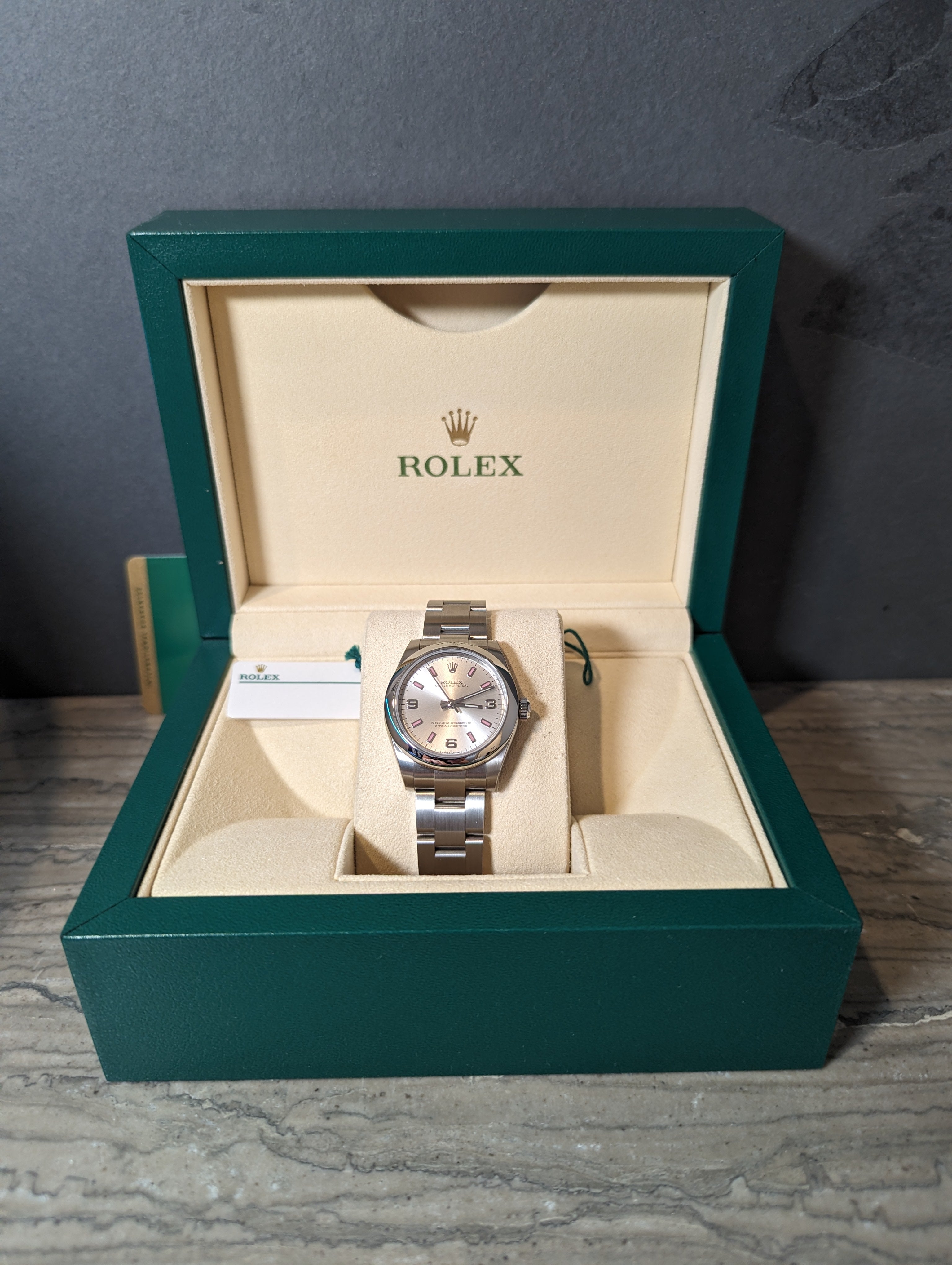 Rolex Oyster Perpetual 31 UAE Armed Forces signed Oyster Perpetual 31 Silver dial Pink markers