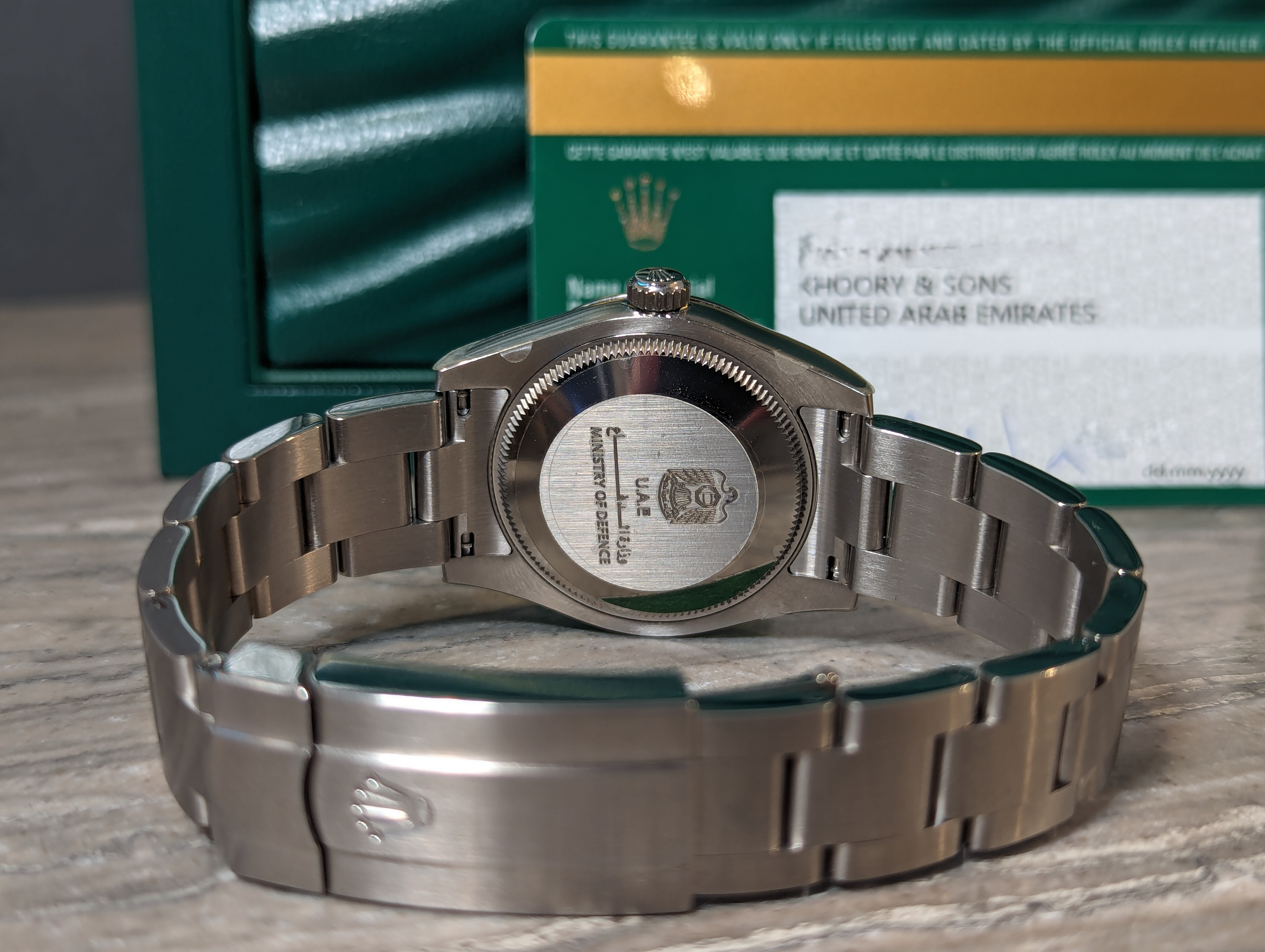 Rolex Oyster Perpetual 31 UAE Armed Forces signed Oyster Perpetual 31 Silver dial Pink markers