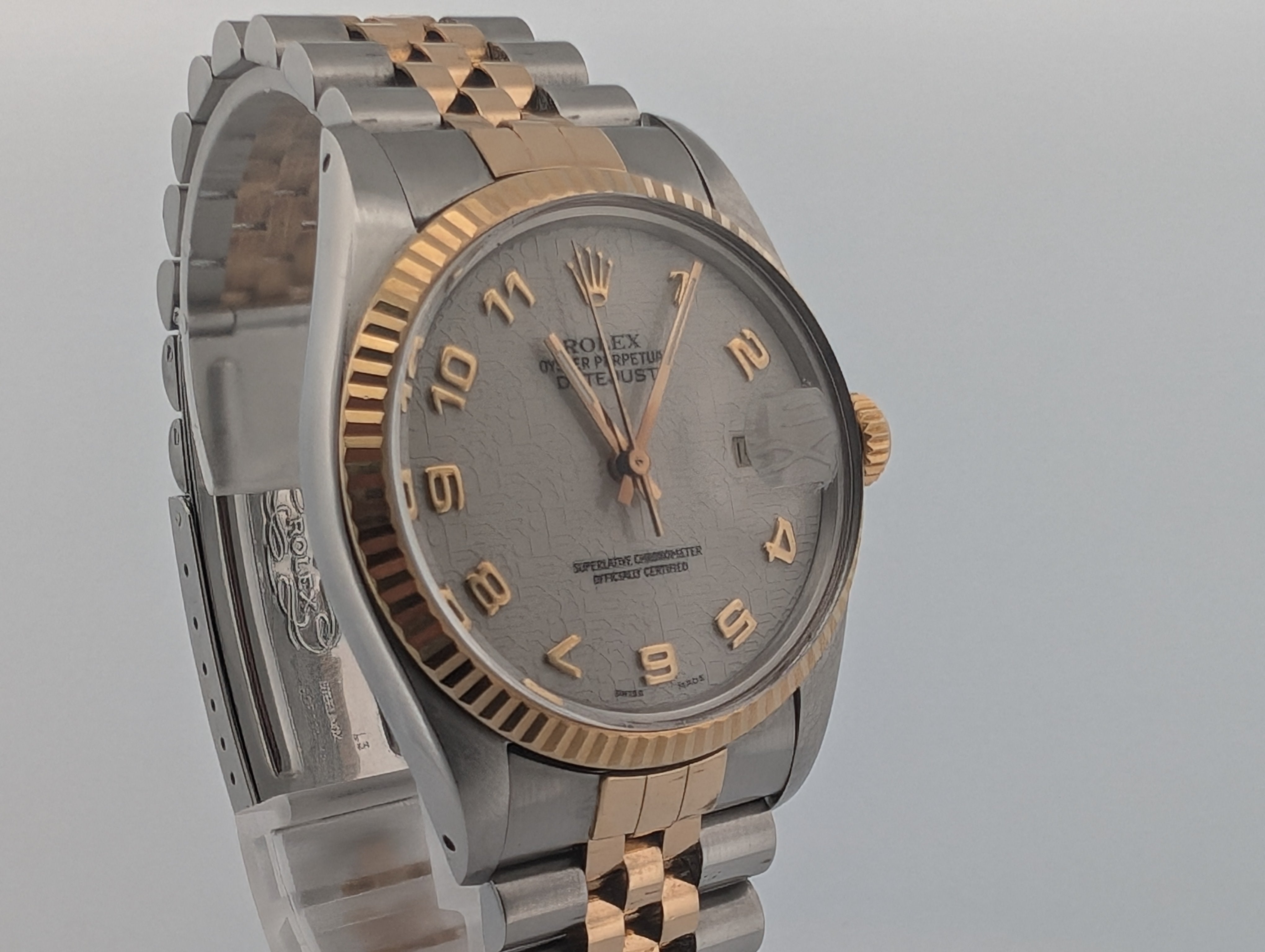 Rolex Datejust 36 Certified Arabic Motif Dial Two Tone